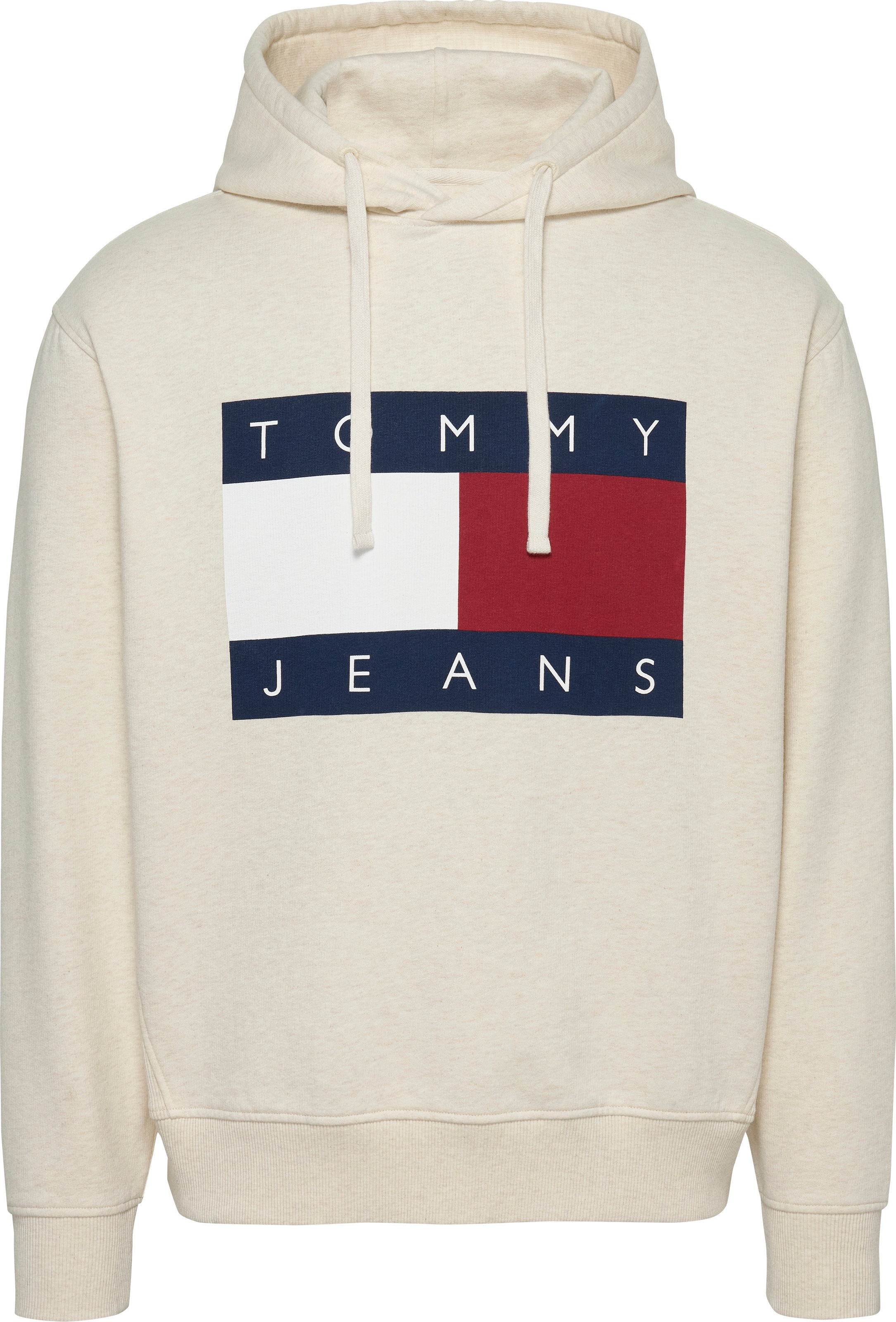 Tommy Jeans Hoodie »TJM MELANGE FLAG HOODIE«, mit großem Logo