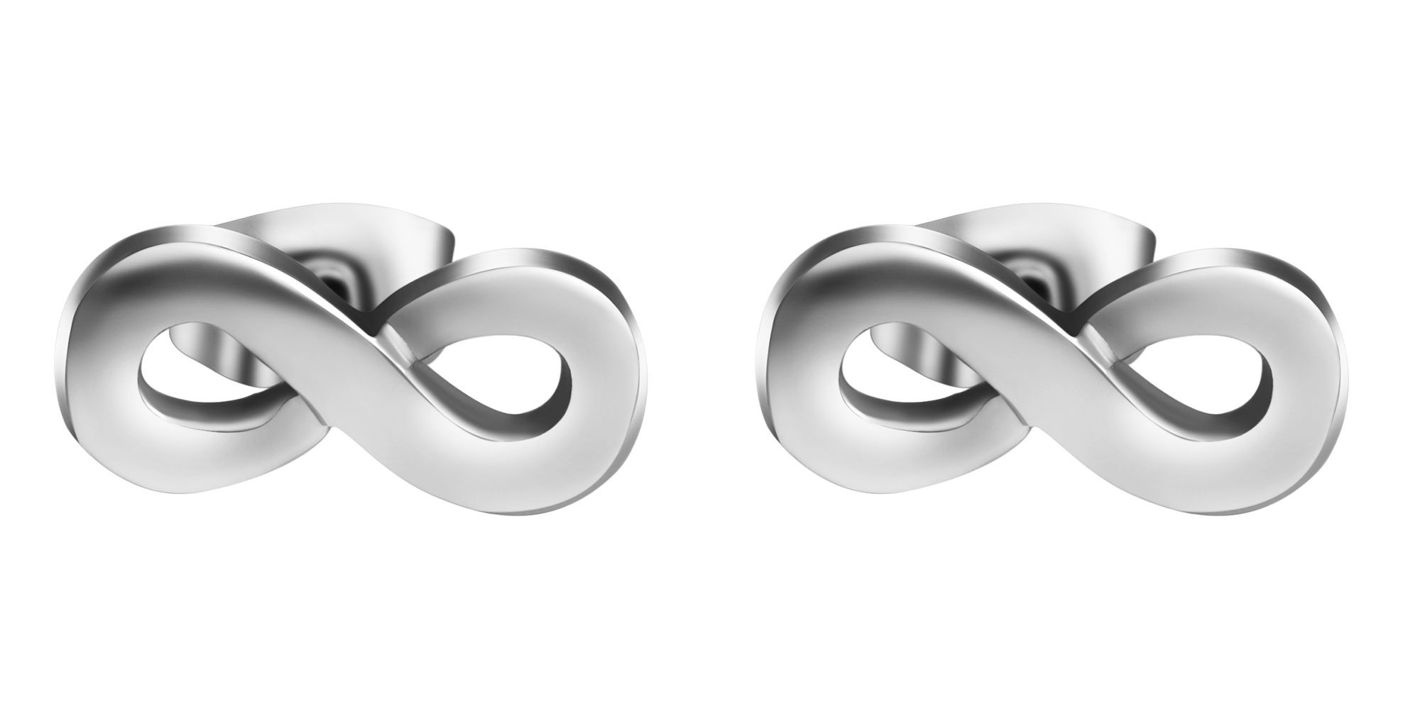 Thumbnail - Adelia´s Paar Ohrhänger "Damen Ohrringe – Ohrstecker Unendlichkeitszeichen aus Edelstahl" Schöne Geschenkidee zum einen ...