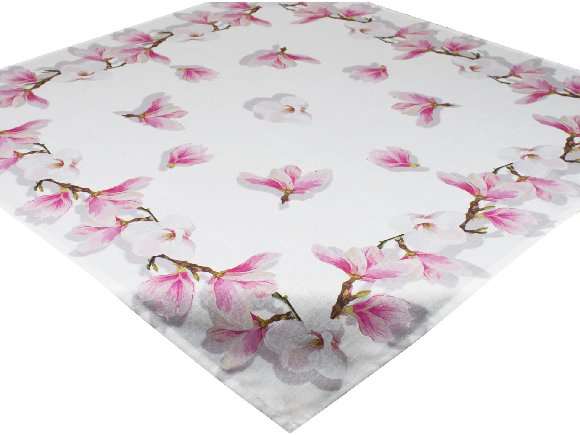 Delindo Lifestyle Mitteldecke "Magnolien" Glattes Gewebe, bedruckt