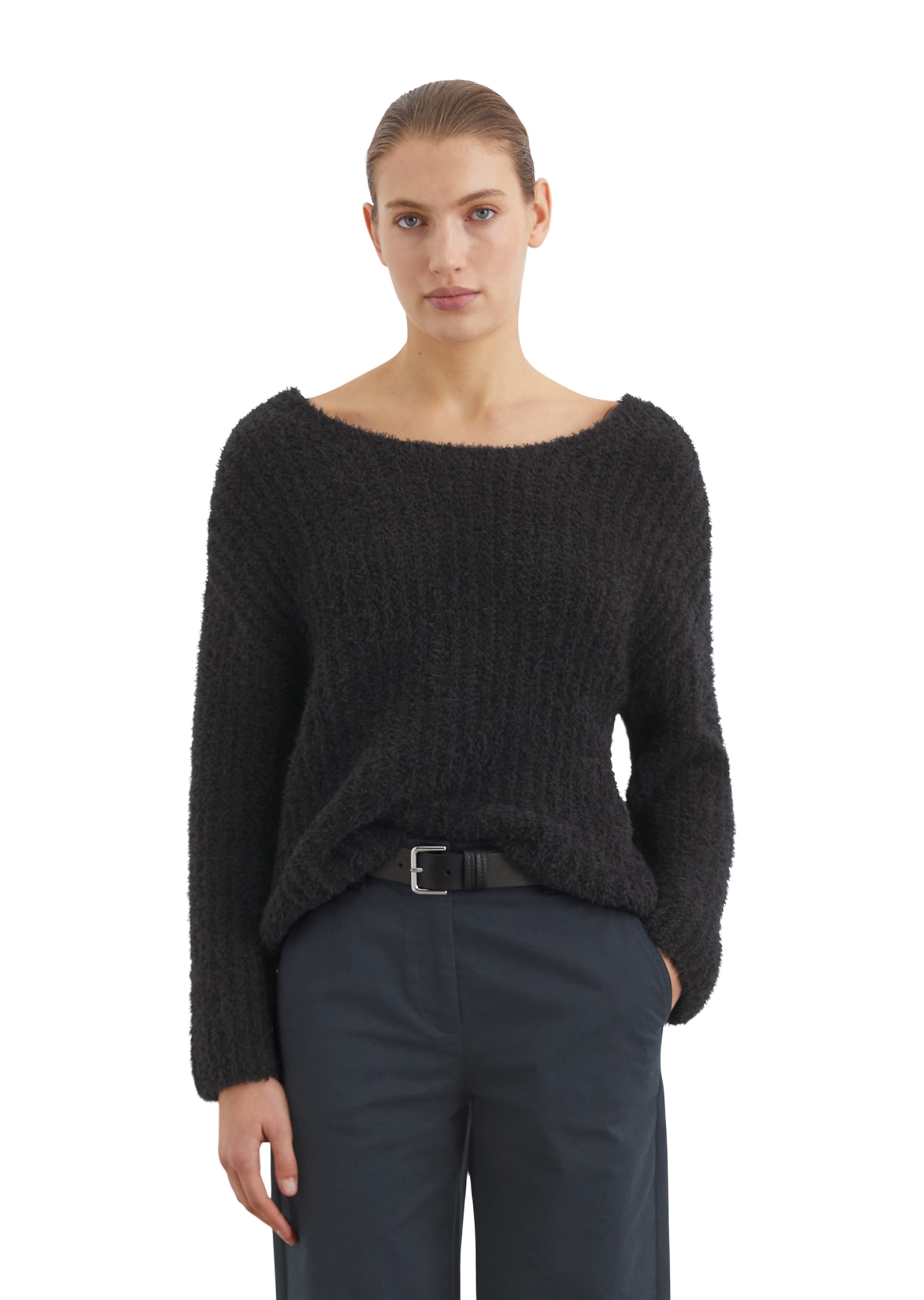 Marc O'Polo Strickpullover, mit abstehenden Garnfasern