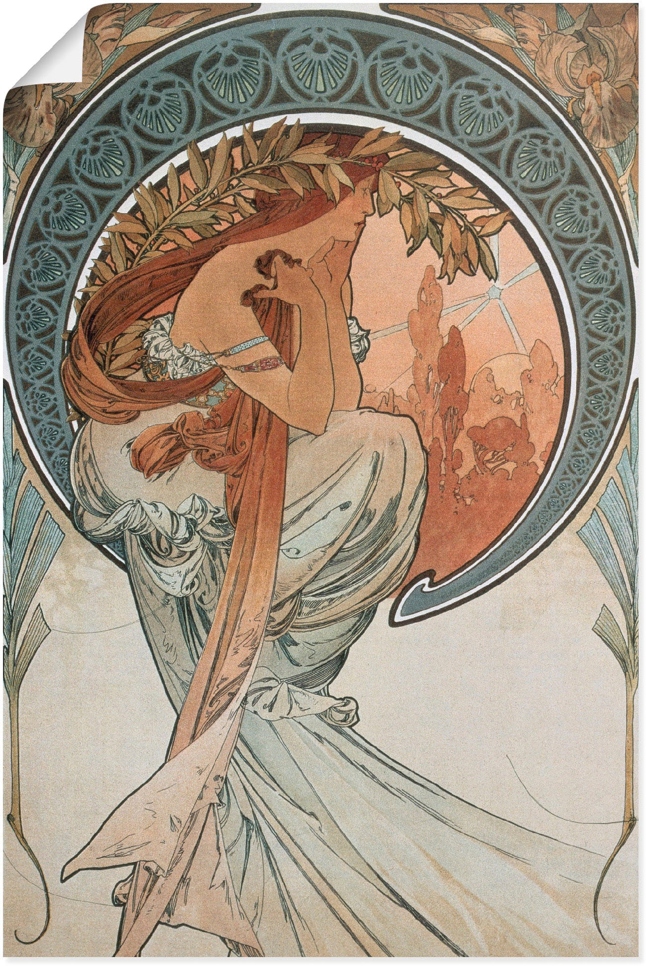 Artland Kunstdruck "Vier Künste: Die Poesie. 1898" Frau 1 Stk. tlg. als Alu günstig online kaufen