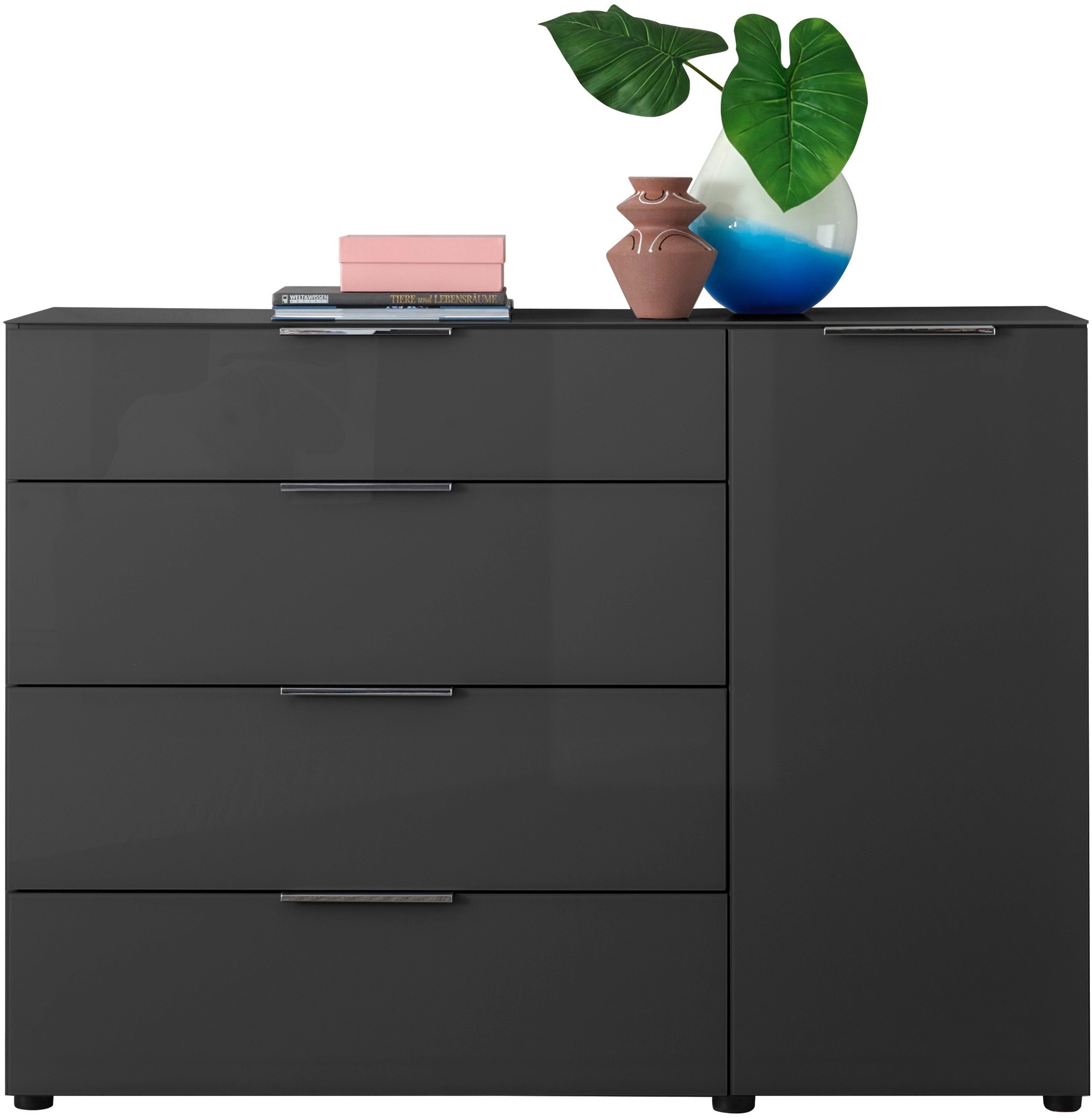 Thumbnail - HBZ Kommode "Santorin, BxHxT 135x99x40 cm" 1 Stk. tlg. Breite 135cm, Softclose für Türen und Schubkästen, Melaminbeschic...