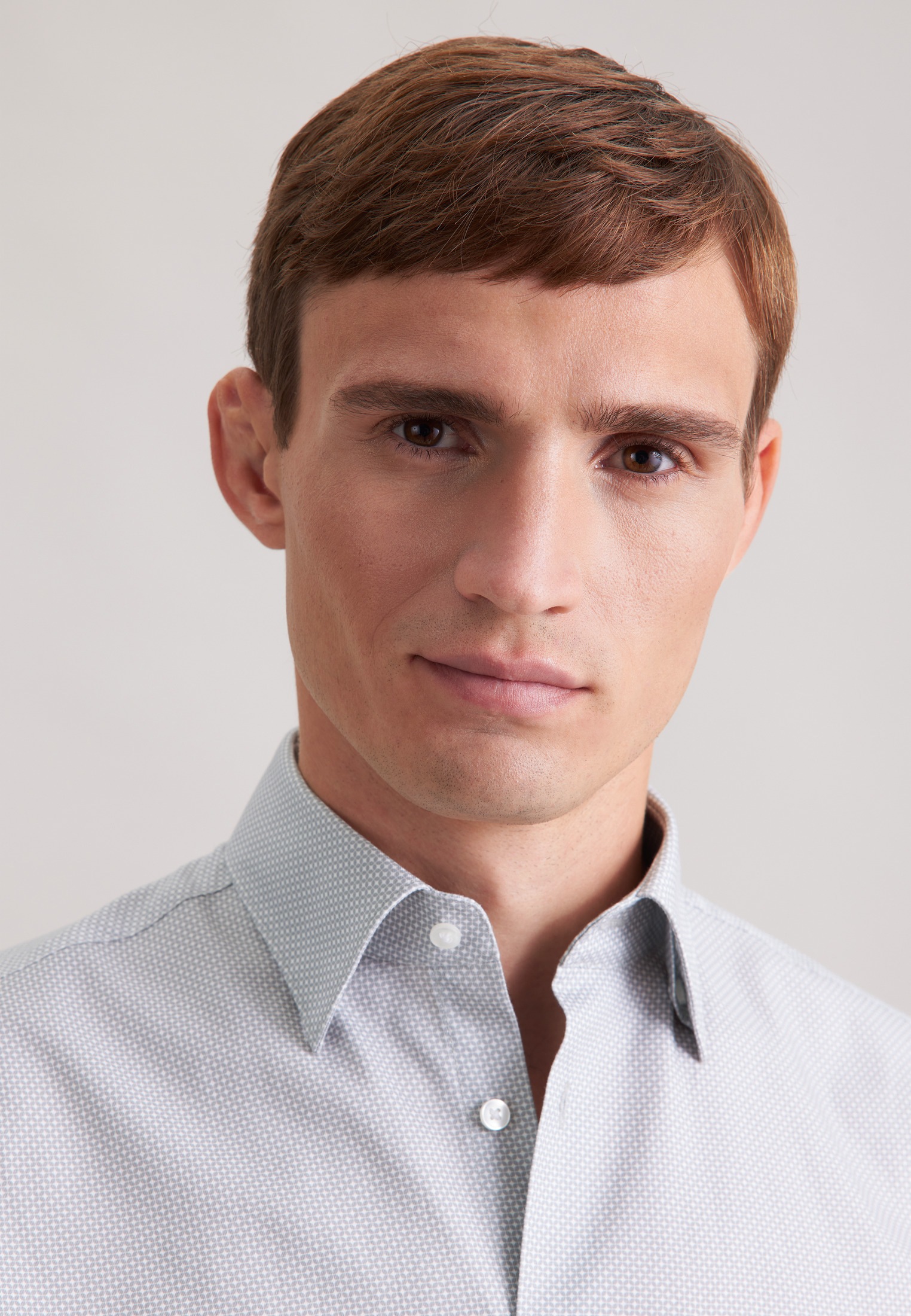 Thumbnail - seidensticker Businesshemd "Schwarze Rose" Regular 1/1 Covered-Button-Down-Kragen Druck