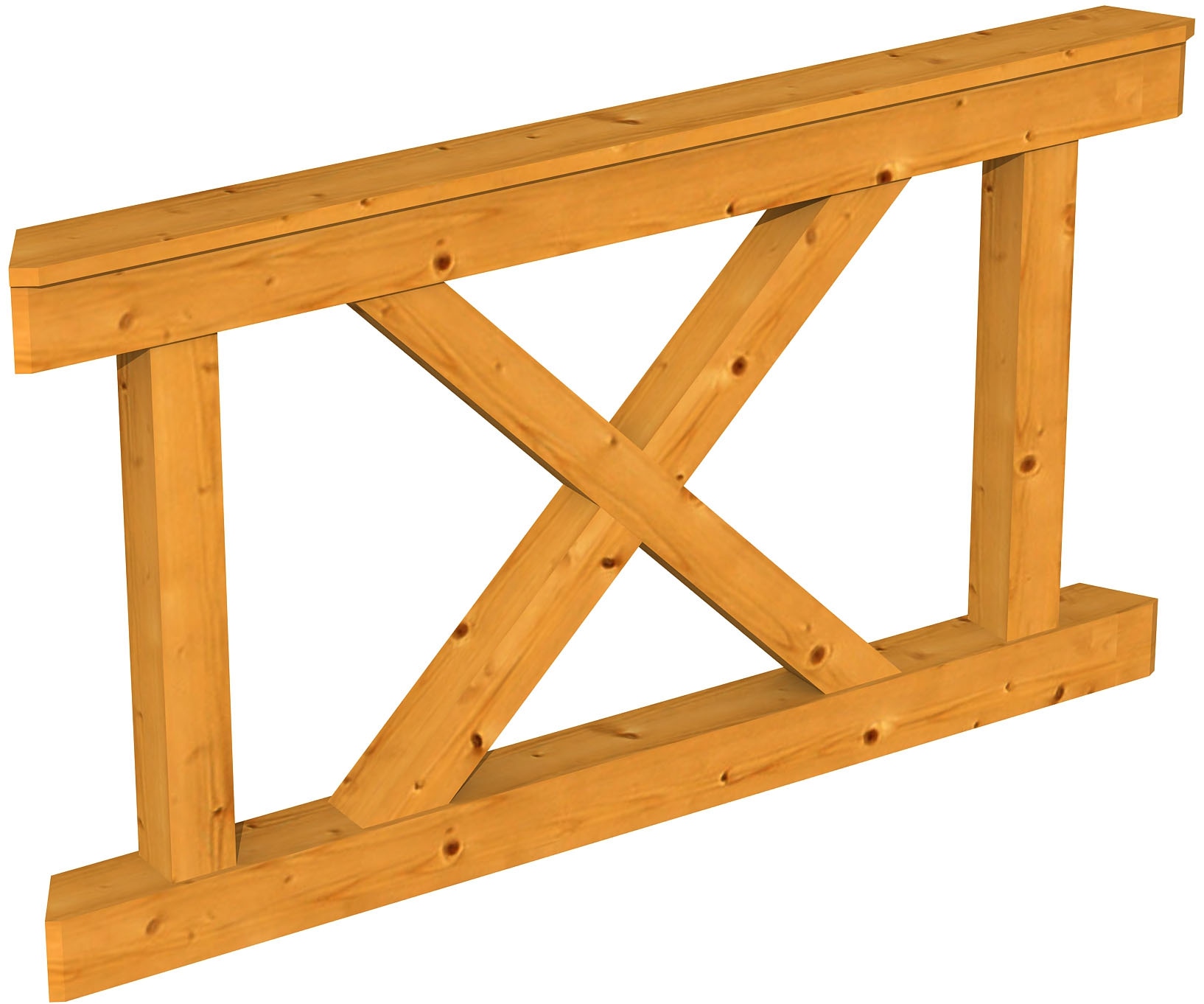 Skanholz Brüstungsgeländer "Andreaskreuz"