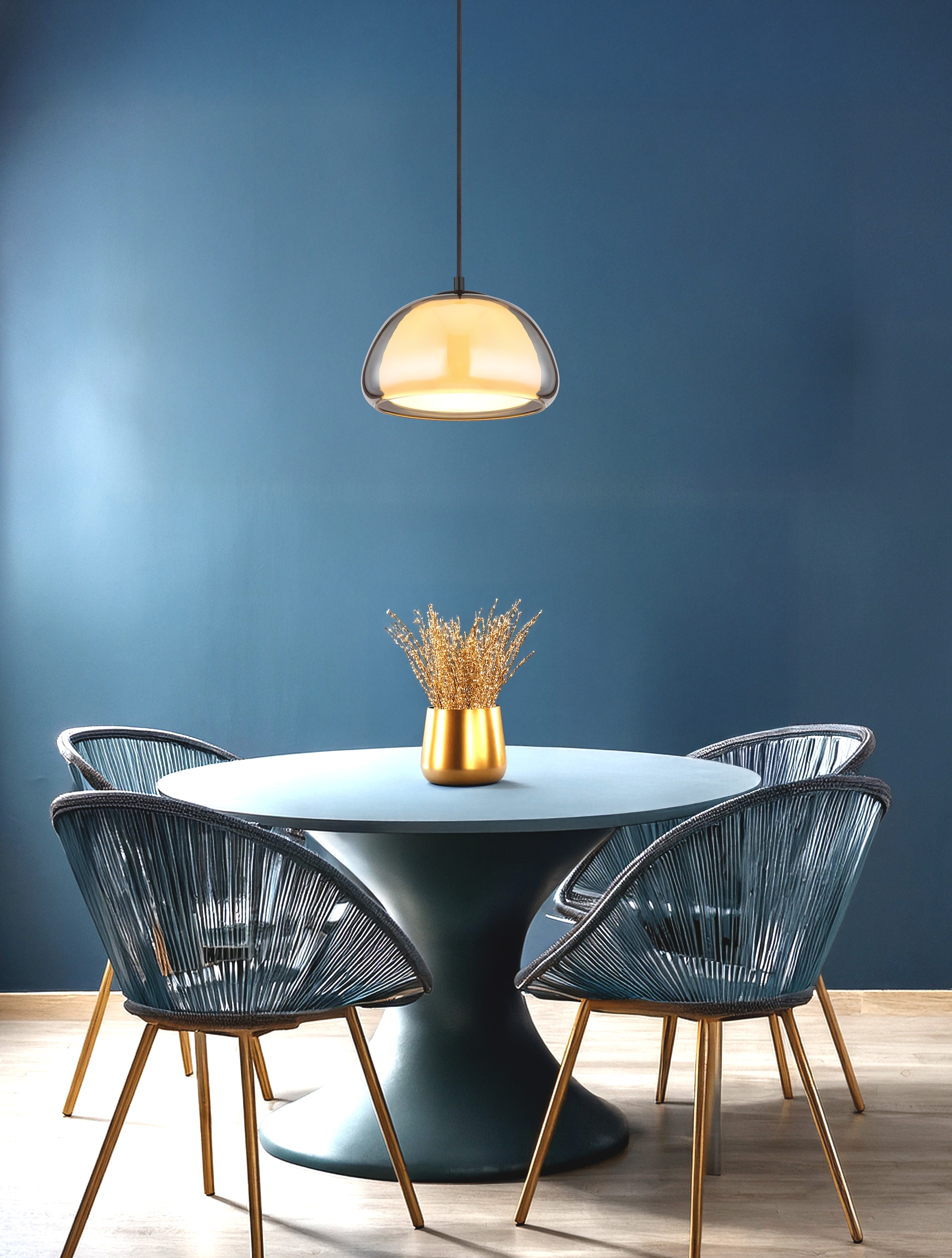 GLOBO LIGHTING Hängeleuchte »JELLA«, Leuchtmittel E14 | ohne Leuchtmittel, Hängelampe/Pendelleuchte/Esszimmer/Wohnzimmer/Esstisch