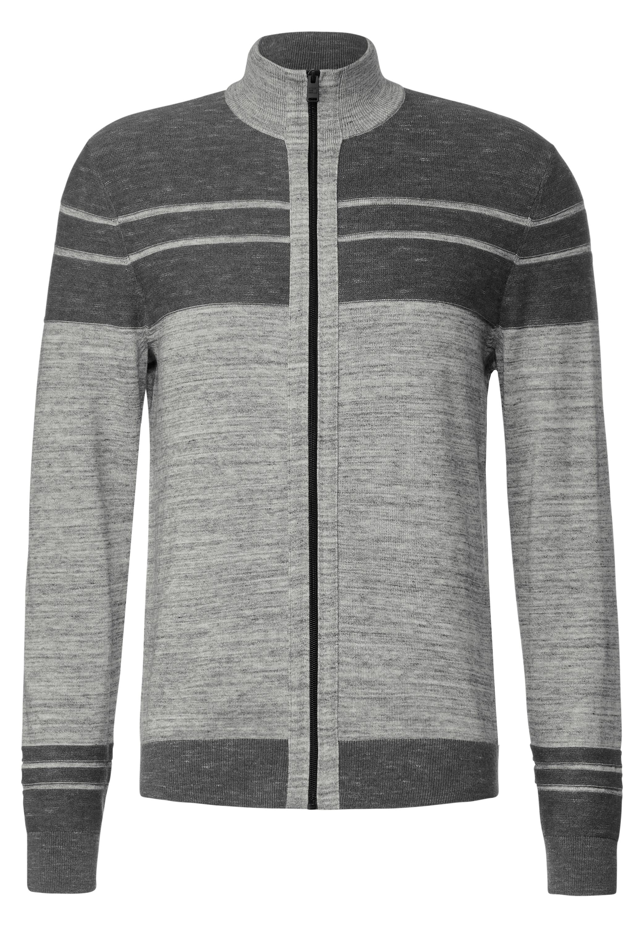 STREET ONE MEN Strickjacke, mit Stehkragen