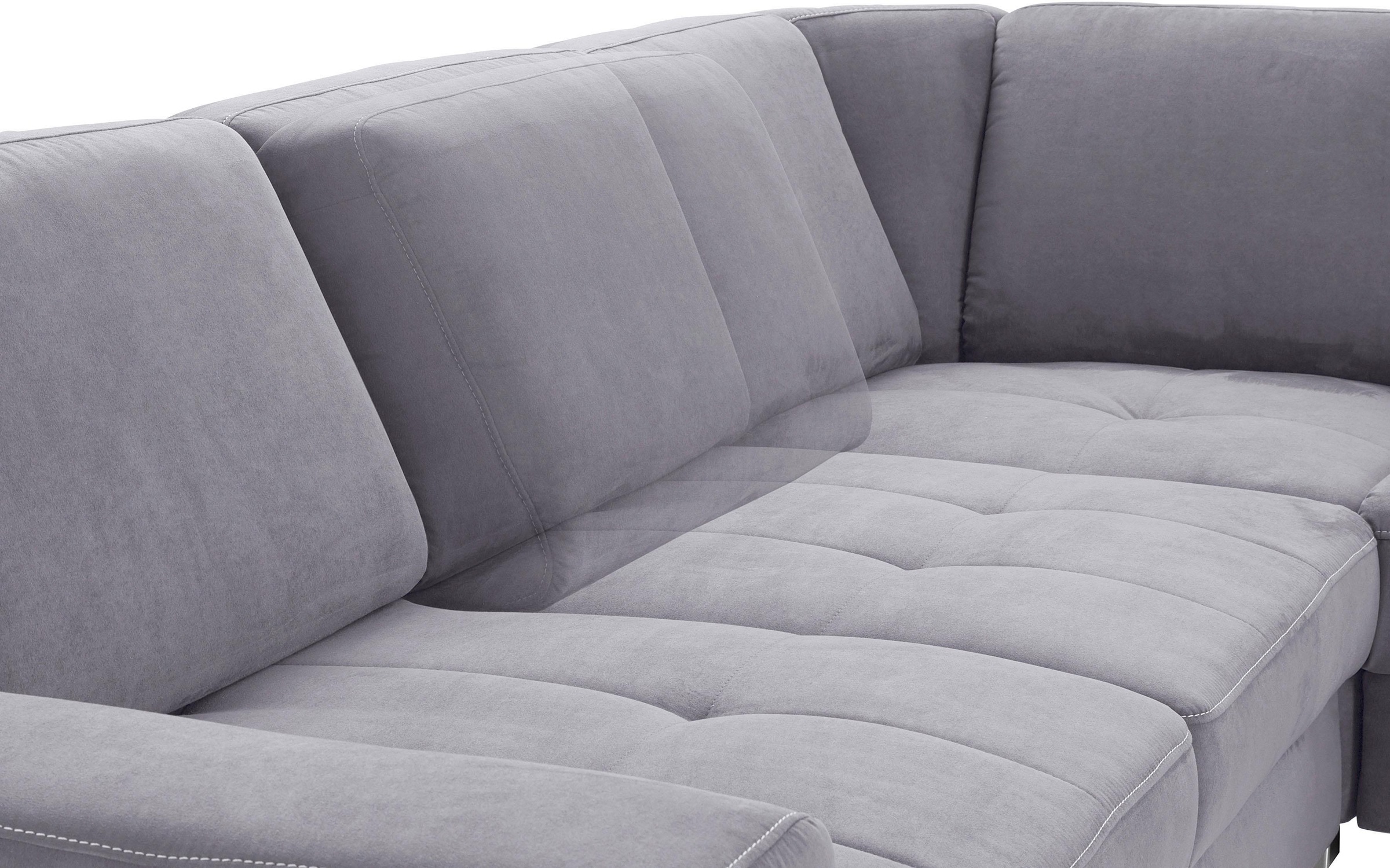 sit&more Ecksofa »Santorini L-Form«, mit Federkern und Sitztiefenverstellung, wahlweise mit Bettfunktion