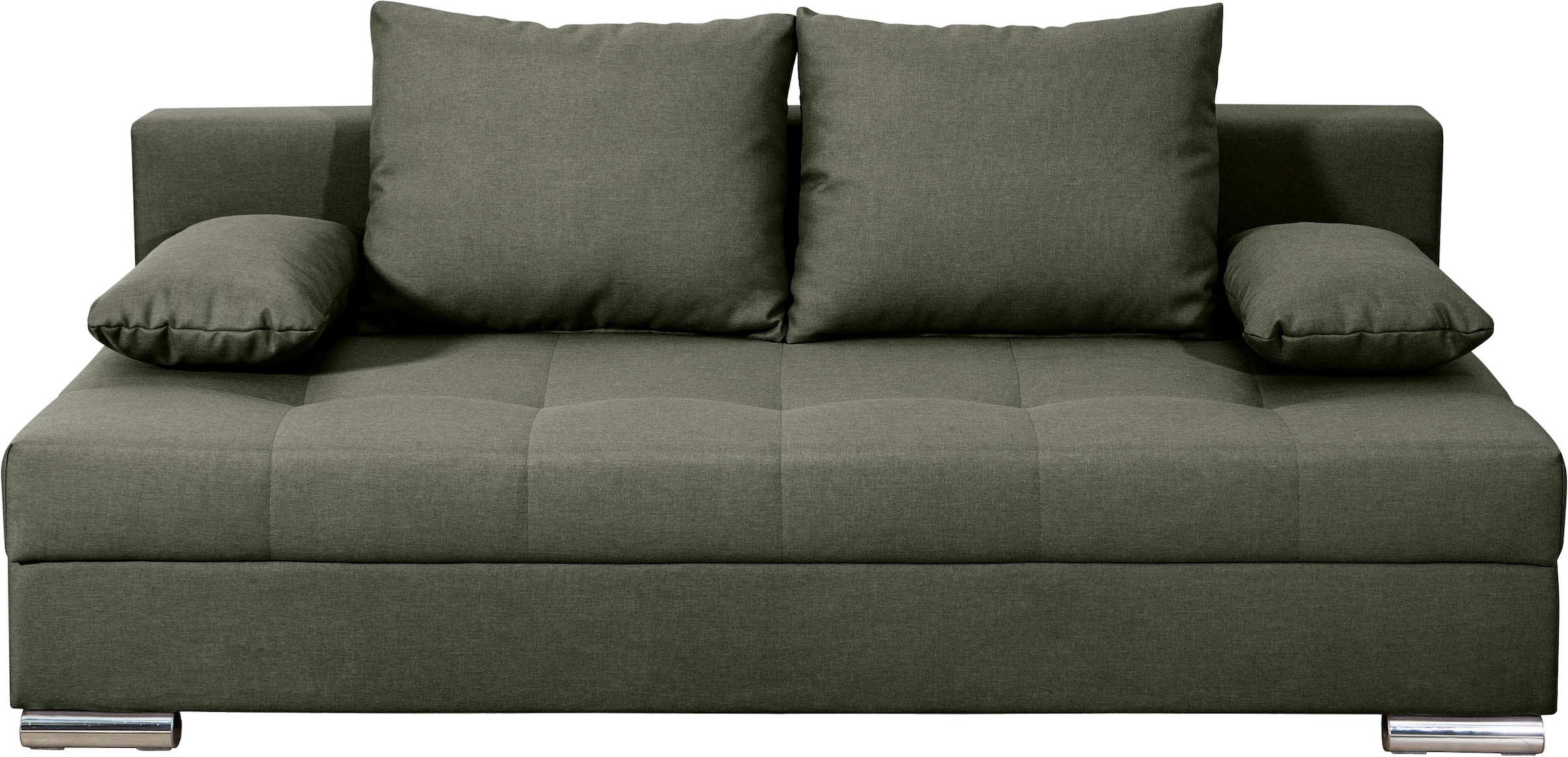 COLLECTION AB Schlafsofa »Tania mit Bettfunktion und Bettkasten«, komfortabler Sitzkomfort: Federkern-Polsterung, inklusive Rückenkissen