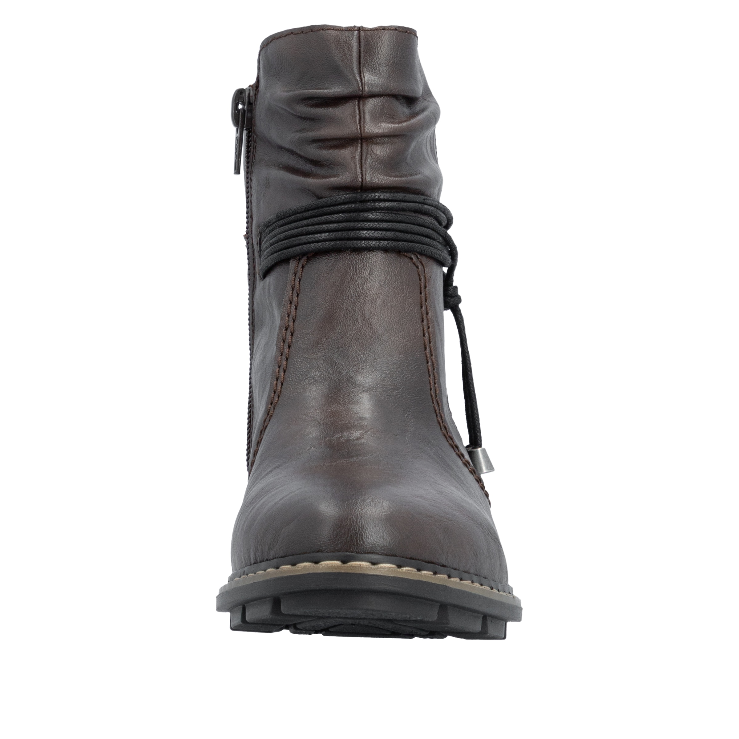 Rieker Winterstiefelette  Reißverschluss-Boots mit Zierkordel und slouchy Schaft