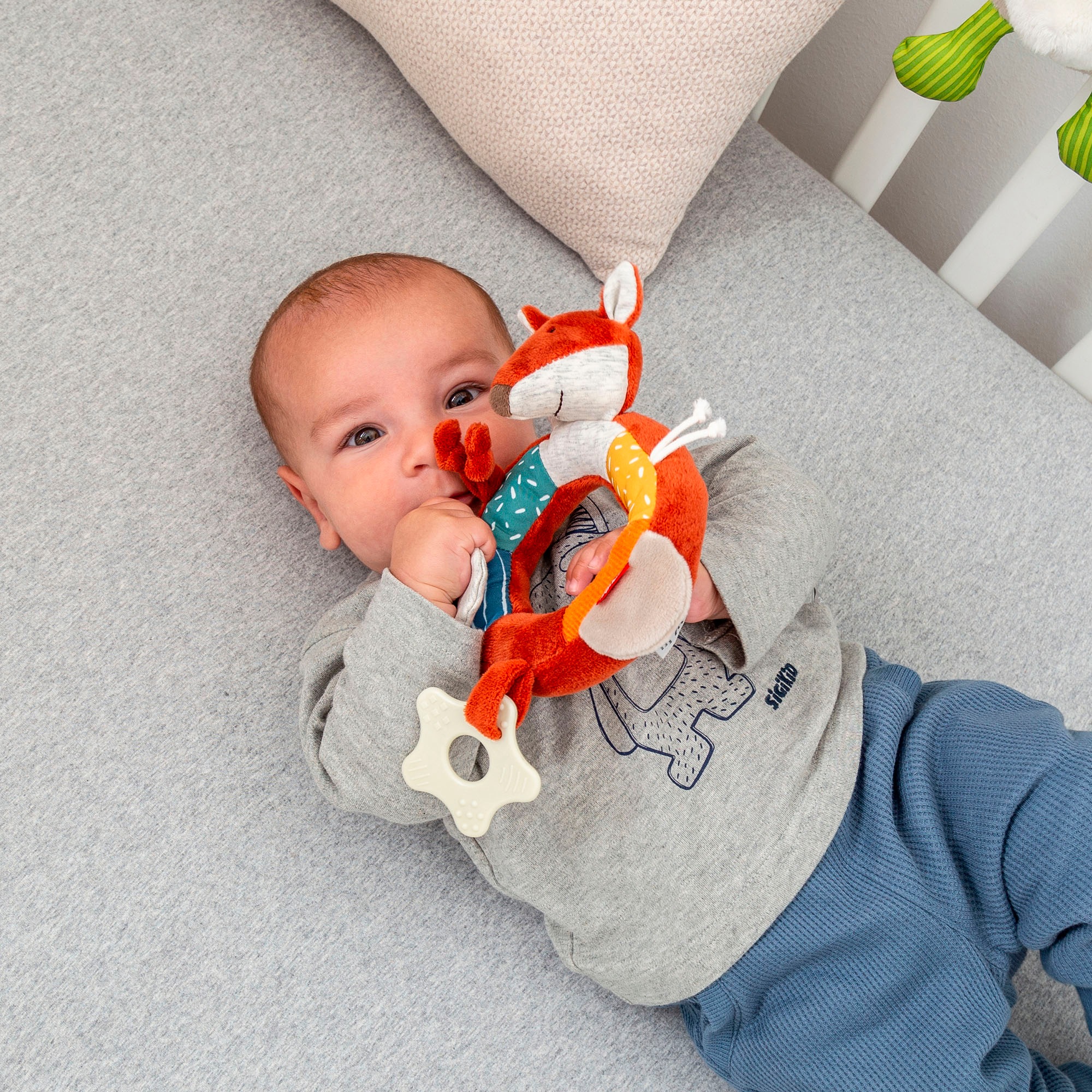 Sigikid Greifling »PlayQ, Yellow, Aktiv-Ring Fuchs«