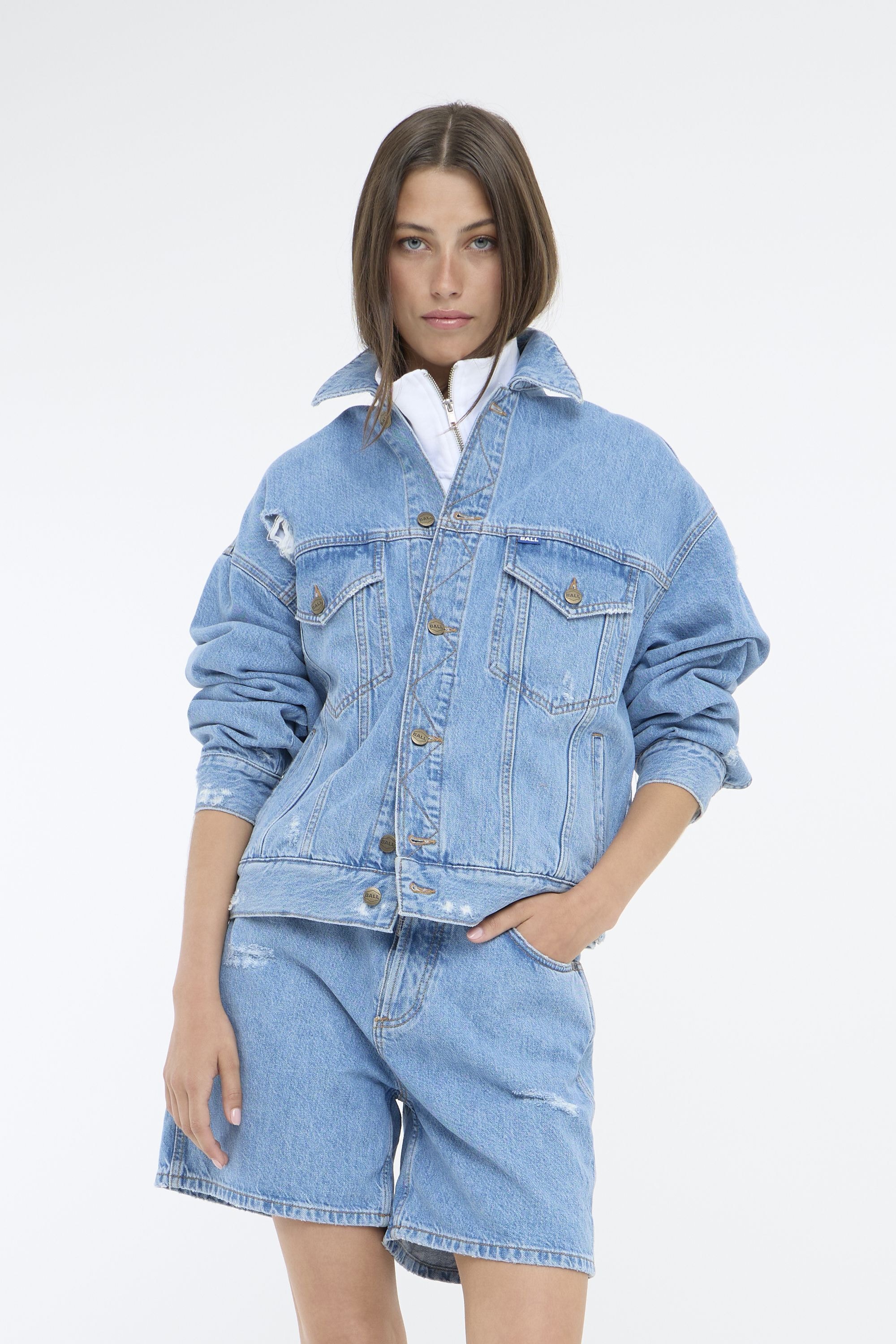 BALL Jeansjacke »Jeansjacke BASERRE DENIM«, ohne Kapuze