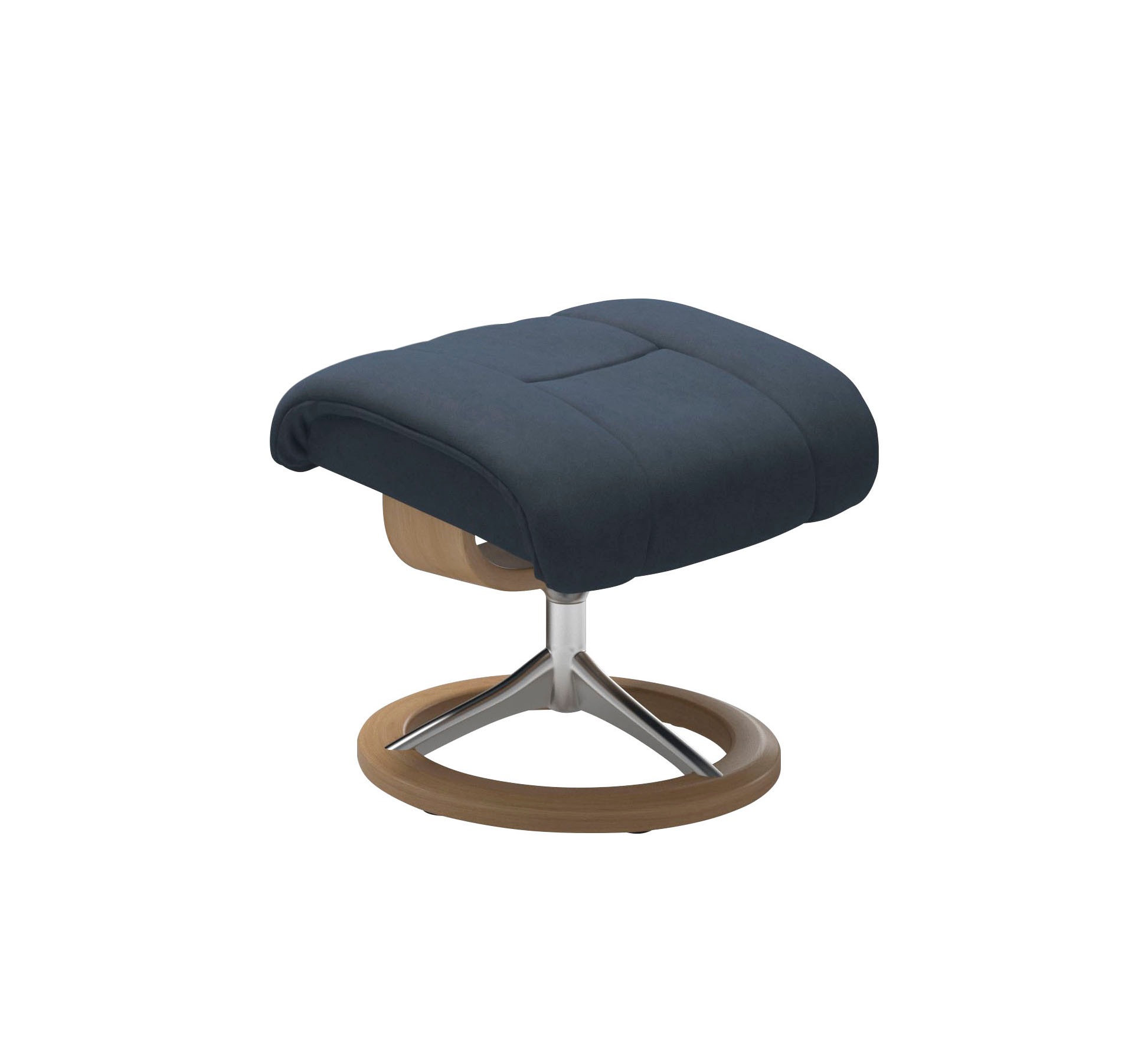 Stressless® Relaxsessel »Reno«, (Set, Relaxsessel mit Hocker), mit Hocker, mit Signature Base, Größe S, M & L, Gestell Eiche