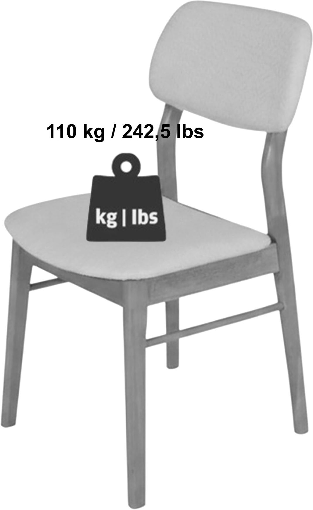 Jahnke Esszimmerstuhl »JOY SIT DUO« (Set) Esszimmerstuhl (2er Set), Massivholz, Boucle-Stoff,bis 110kg belastbar