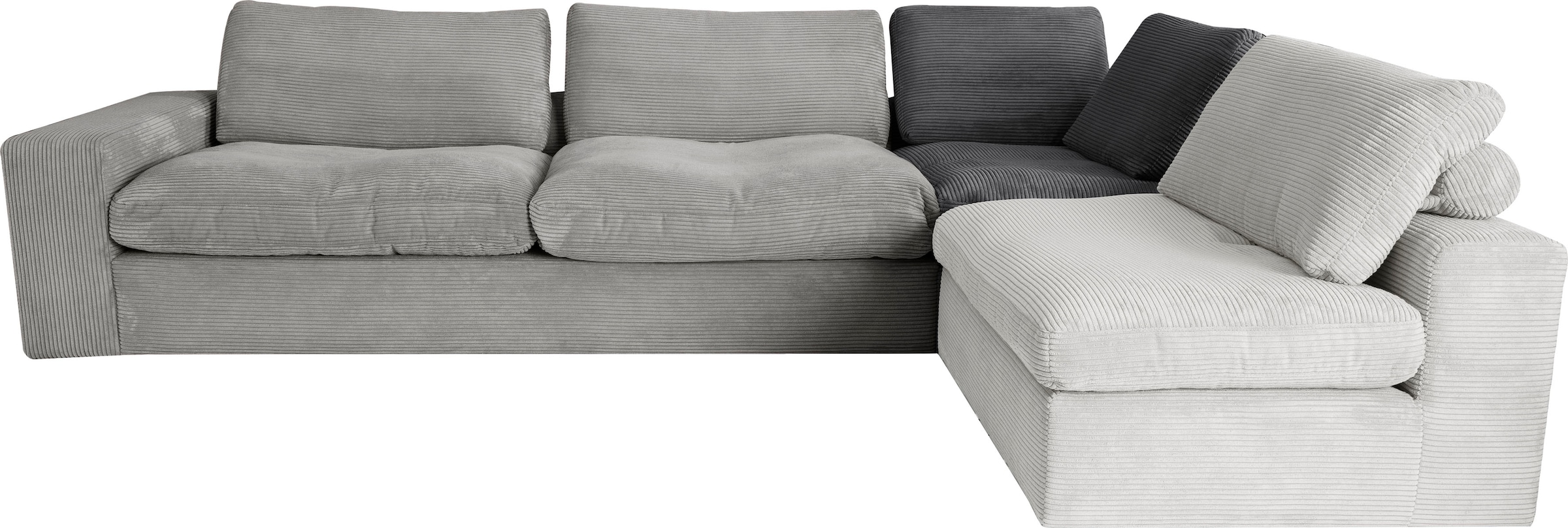 alina Ecksofa "Sandy", mit losen Sitz und Rückenkissen, in modernem Cordsto günstig online kaufen