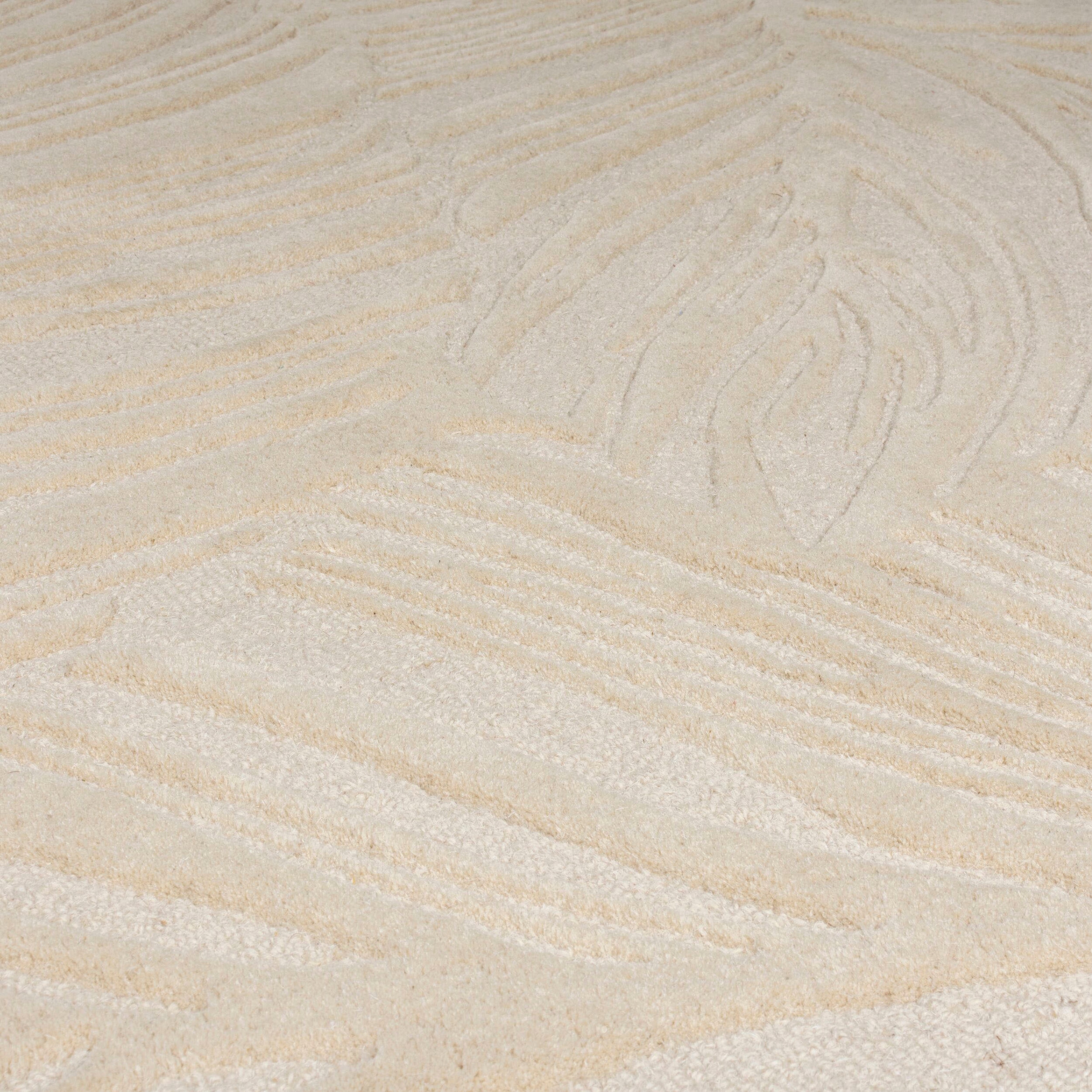 FLAIR RUGS Wollteppich »LINO LEAF«, rechteckig, 10 mm Höhe, Hoch-Tief Effekt