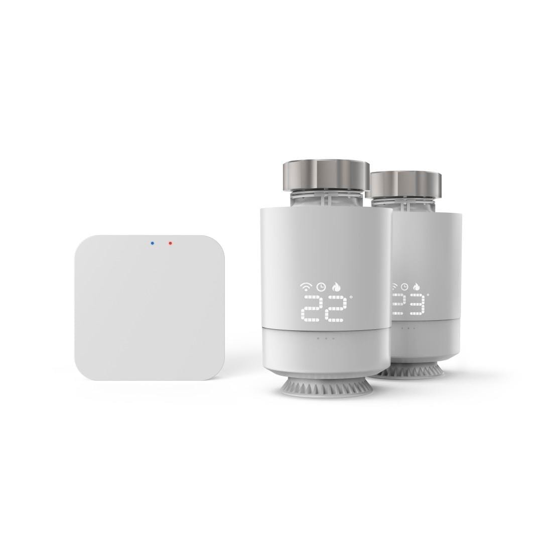 Hama Smart-Home Starter-Set »WLAN Heizungssteuerung, Set 2x smart Heizungsthermostat«, (Heizkörperthermostat), Hub + Adapter