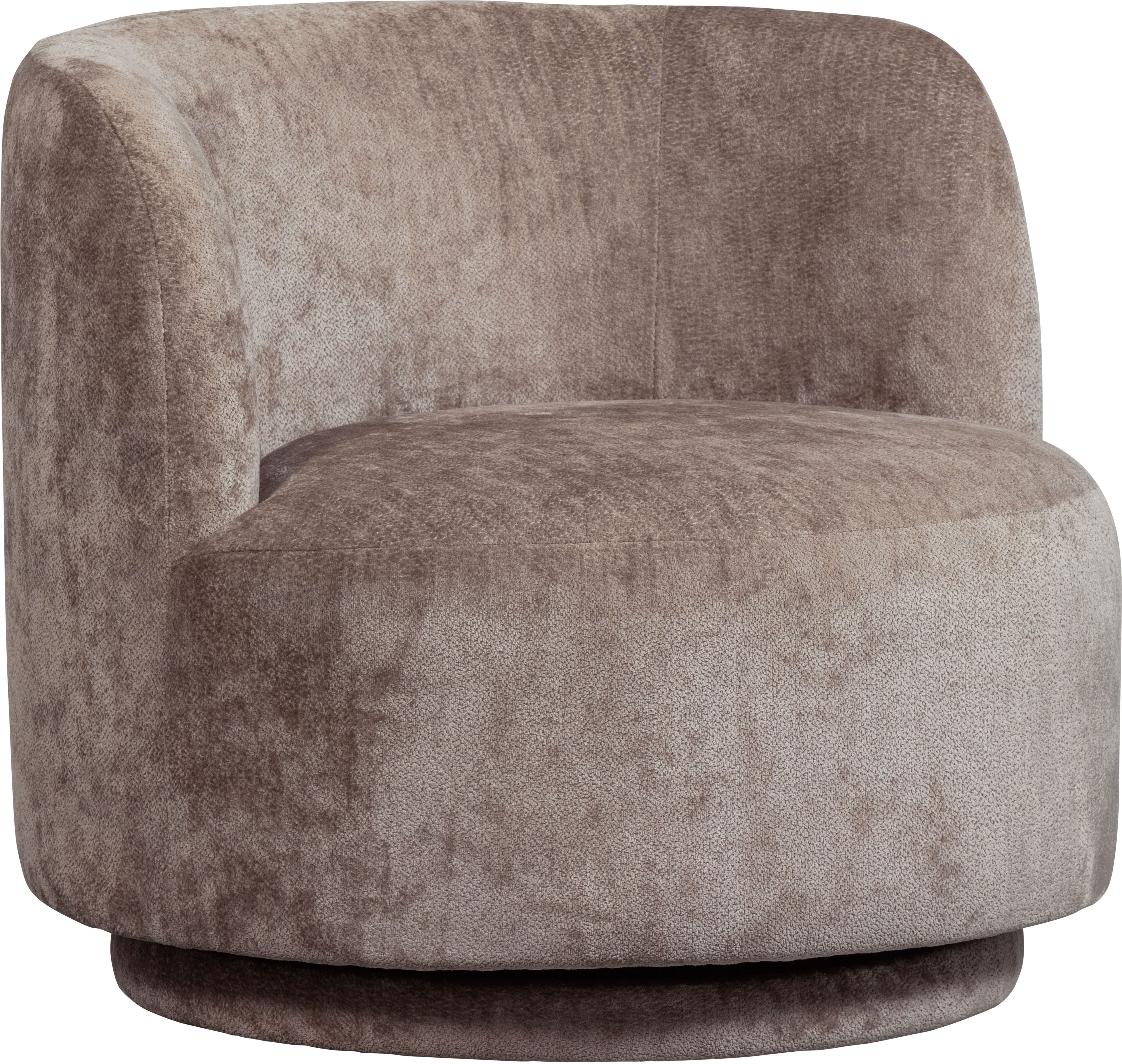 WOOOD Drehsessel "Popular Chenille-Bezug mit Drehmechanismus H 72 x B 81 x T 80 cm" Tragkraft 100 kg, Kiefernholz-Multiplex, Maximale Verschleißfestigkeit
