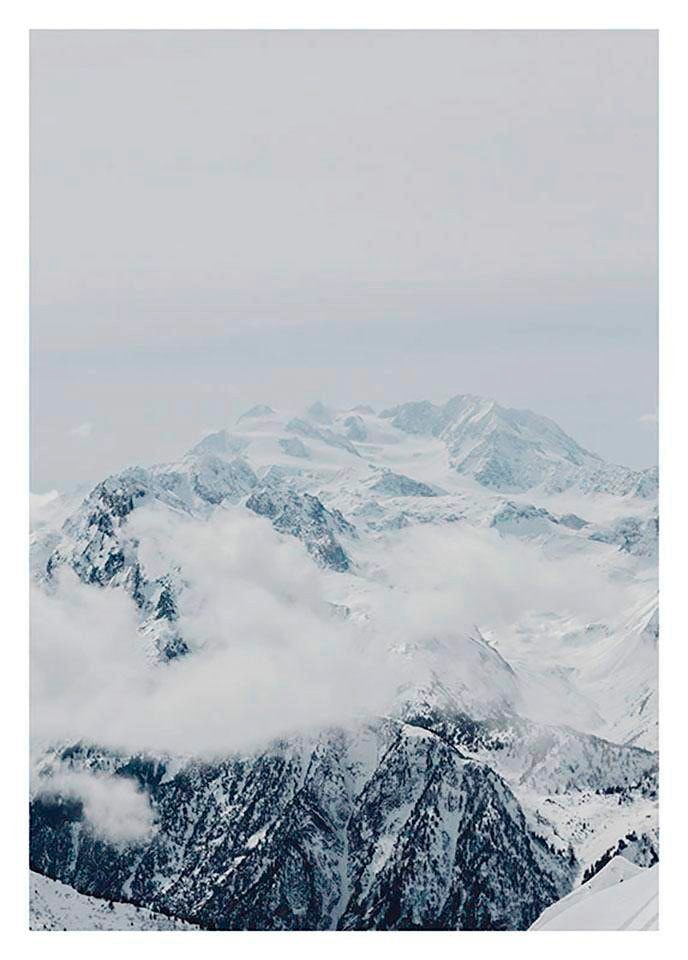 Komar Poster »Mountains Clouds«, Natur, (1 St.), Kinderzimmer, Schlafzimmer,  Wohnzimmer | BAUR