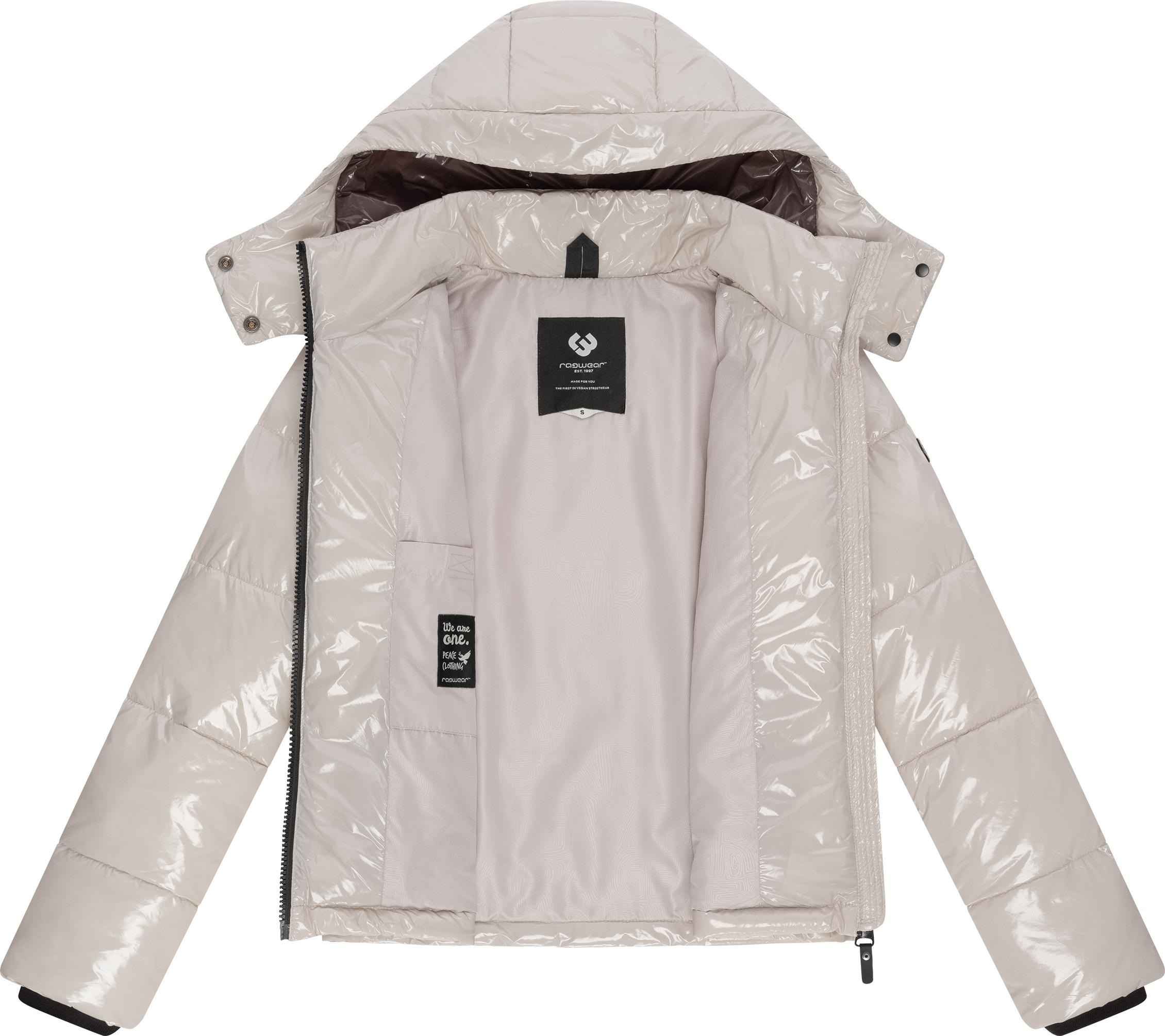 Ragwear Steppjacke »Roobie«, mit Kapuze, super stylische, gänzende Damen Winterjacke