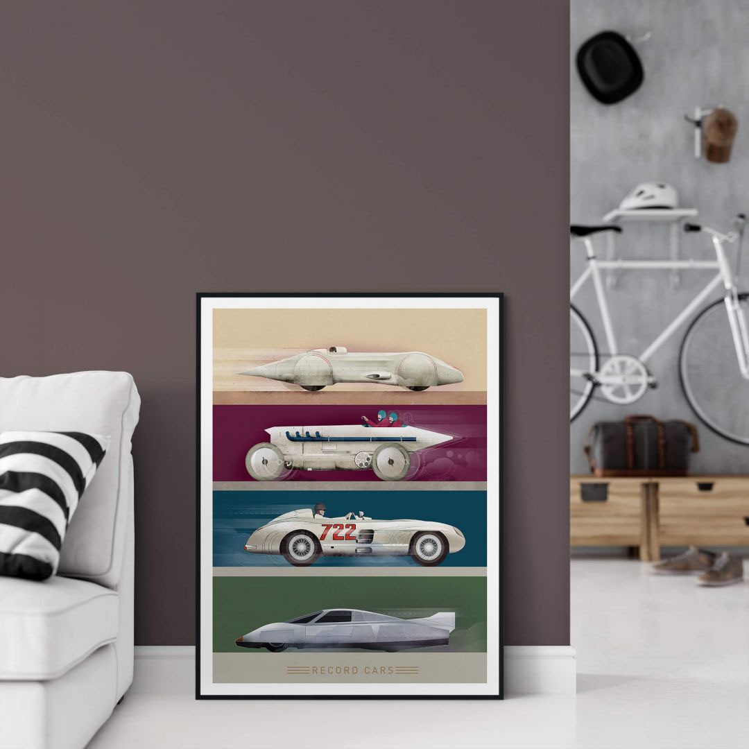 Wall-Art Poster »Record Cars«, Poster, Wandbild, BAUR (1 Bild, | kaufen St.), Wandposter Autos