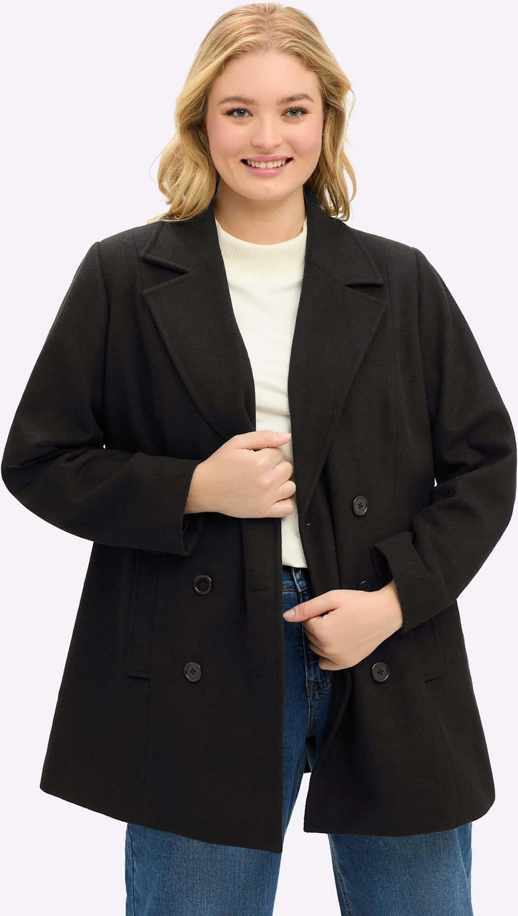 Sheego Cabanjacke ohne Kapuze günstig online kaufen