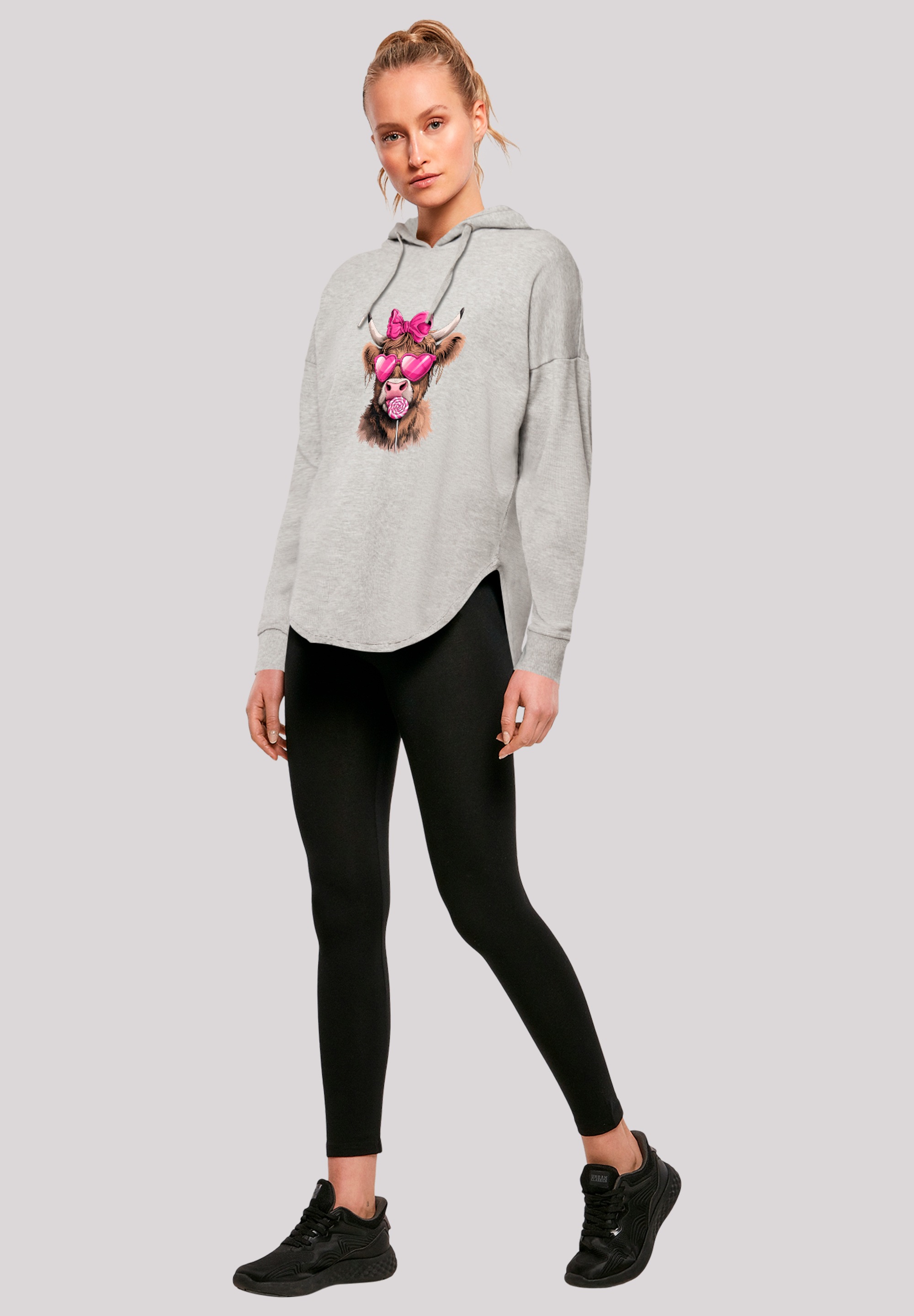 F4NT4STIC Kapuzenpullover »Highland Cow Valentinstag Sonnenbrille«, Premium Qualität
