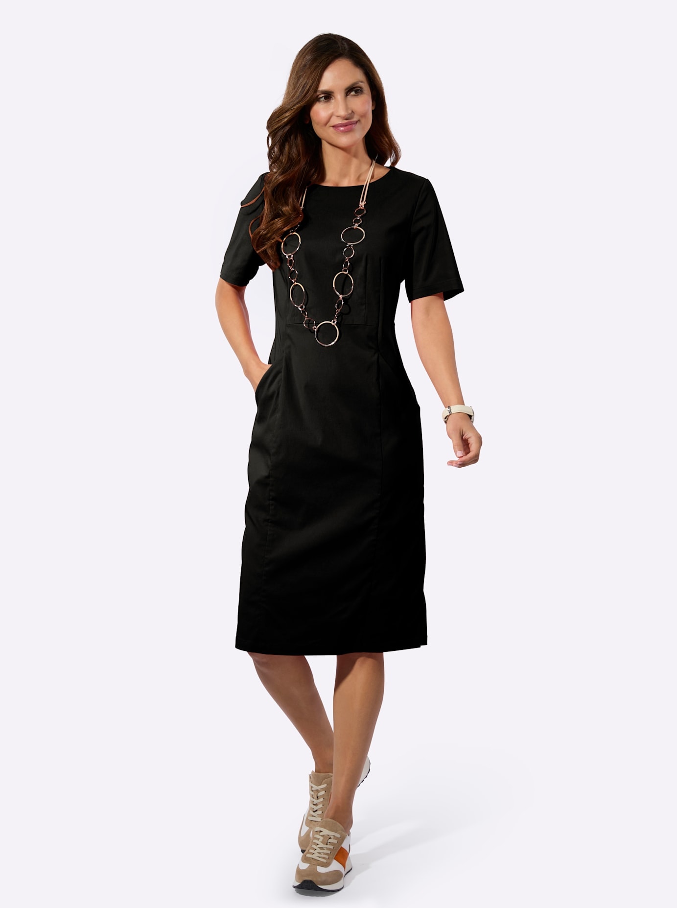 Inspirationen Etuikleid "Bengalin-Kleid" Eingrifftaschen günstig online kaufen