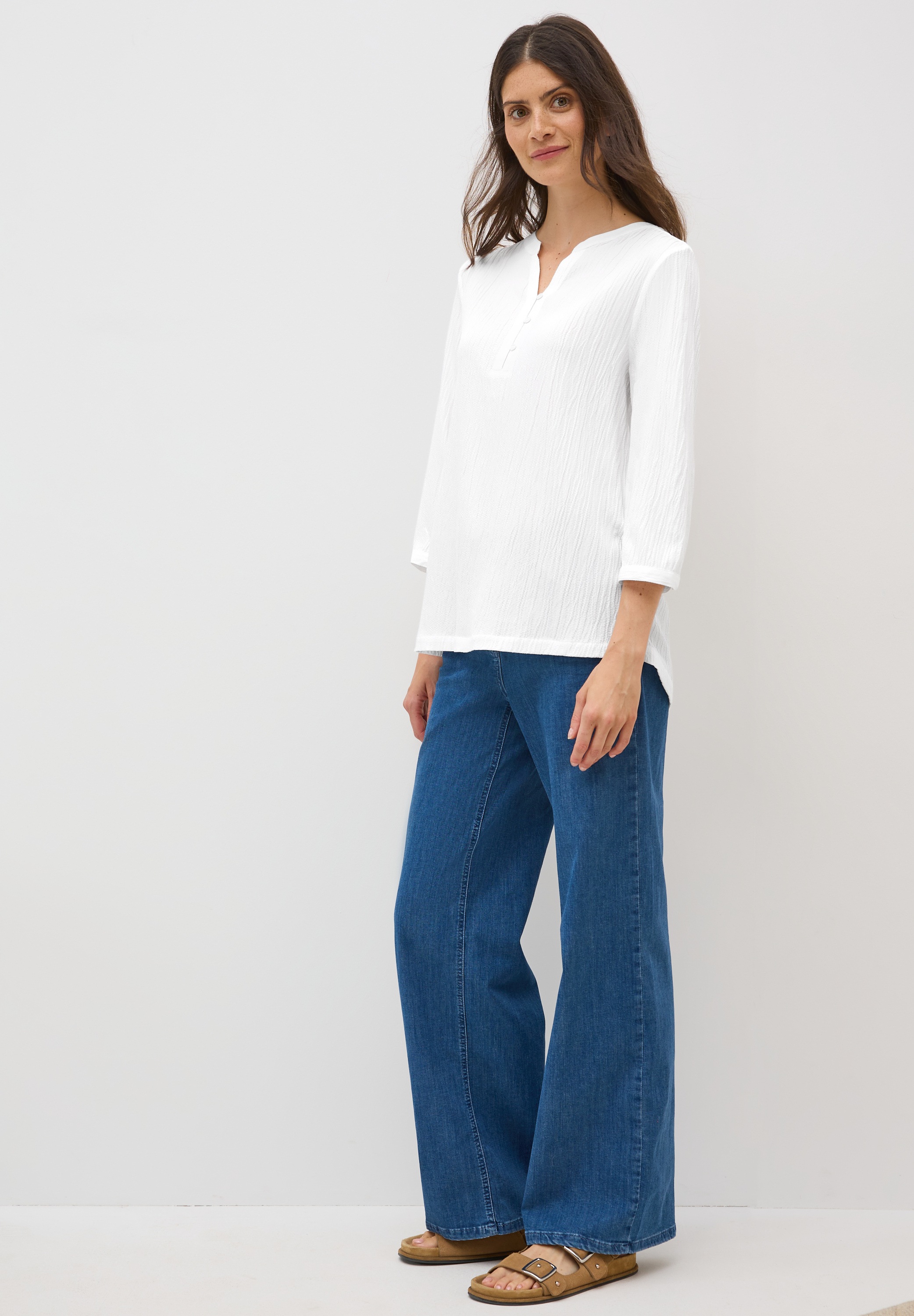 Thumbnail - Cecil Shirtbluse aus elastischem Materialmix