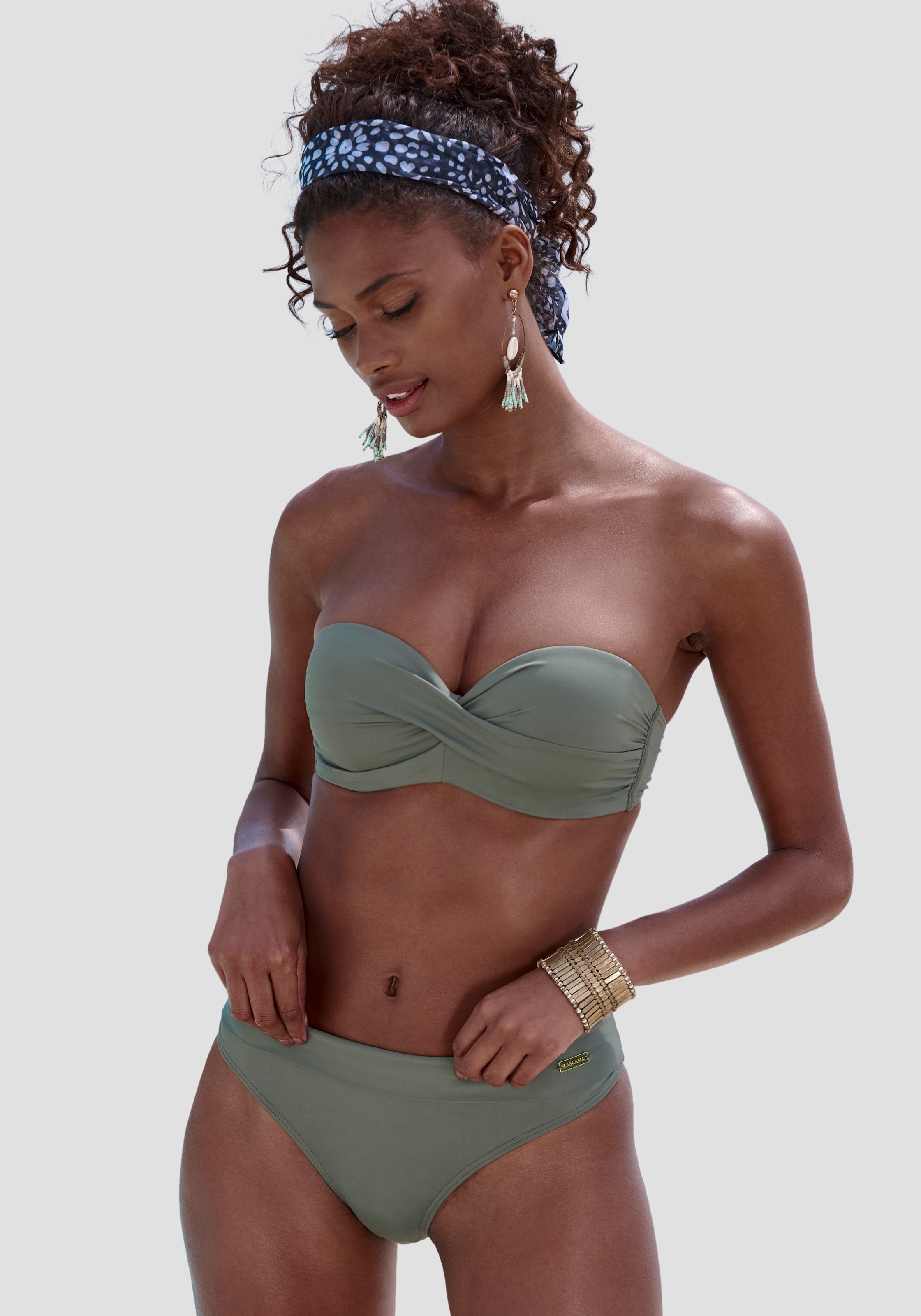 LASCANA Bügel-Bandeau-Bikini-Top »Italy«, mit seitlichen Stäbchen