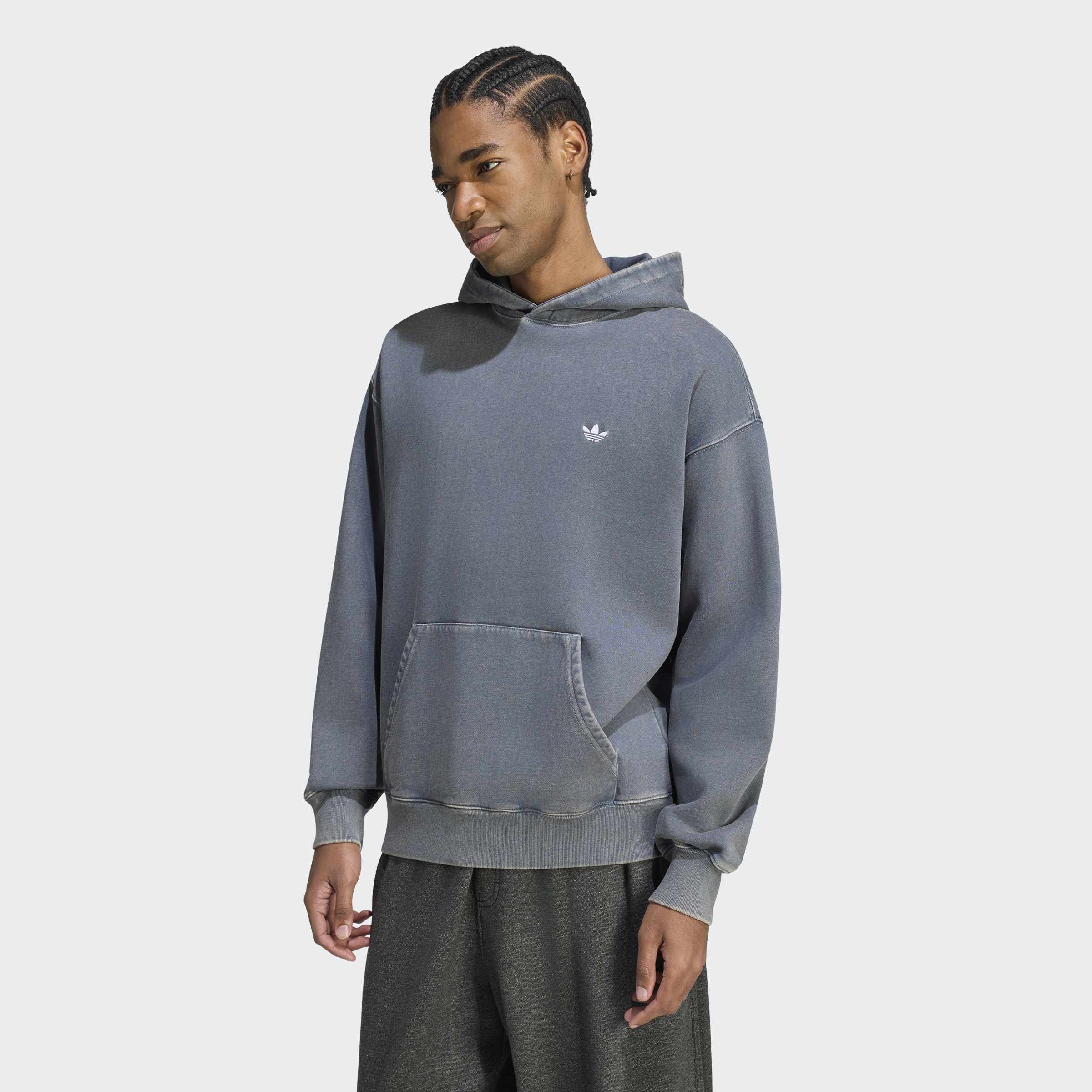 adidas Originals Kapuzensweatshirt "TREFOIL ESSENTIALS HOODIE, VERWASCHENE OPTIK, LOCKER GESCHNITTEN", mit Kordel