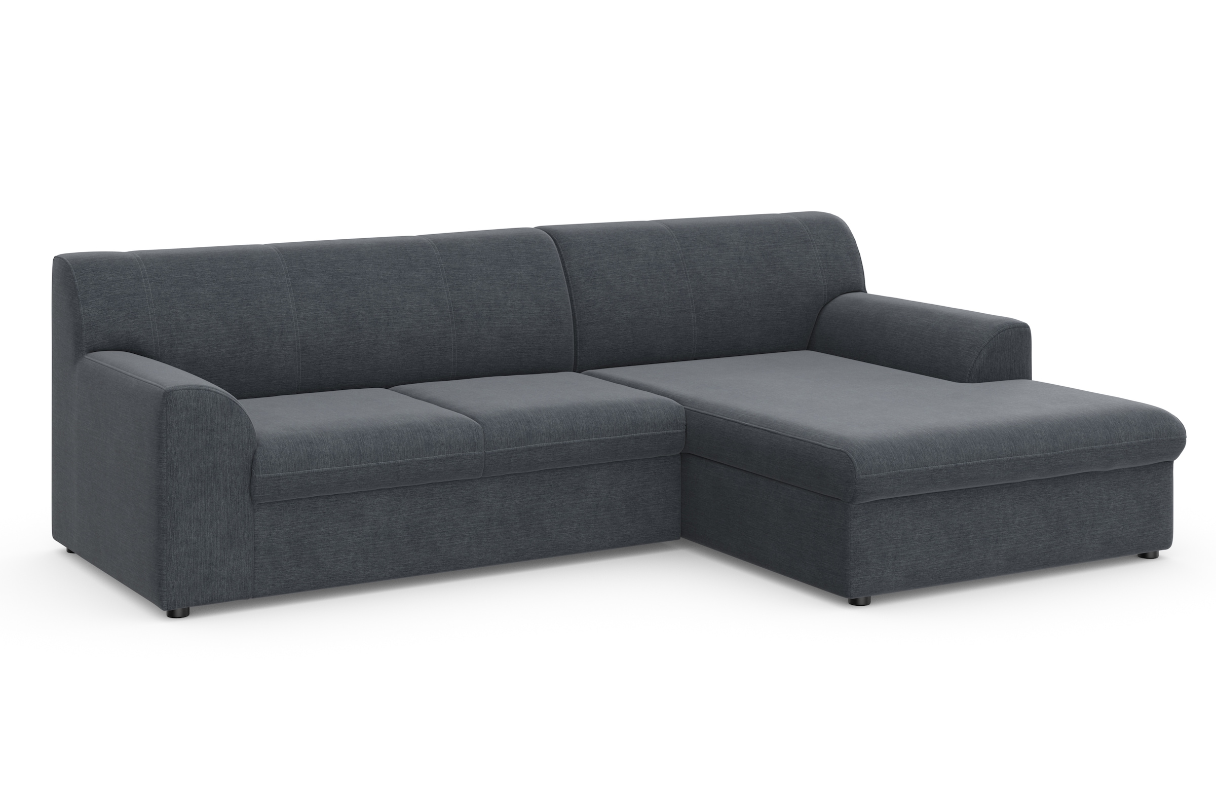 DOMO collection Ecksofa »Topper, elegant und zeitlos, kompaktes Stellmaß 245/155cm, L-Form«, mit Recamiere, wahlweise mit Schlaffunktion