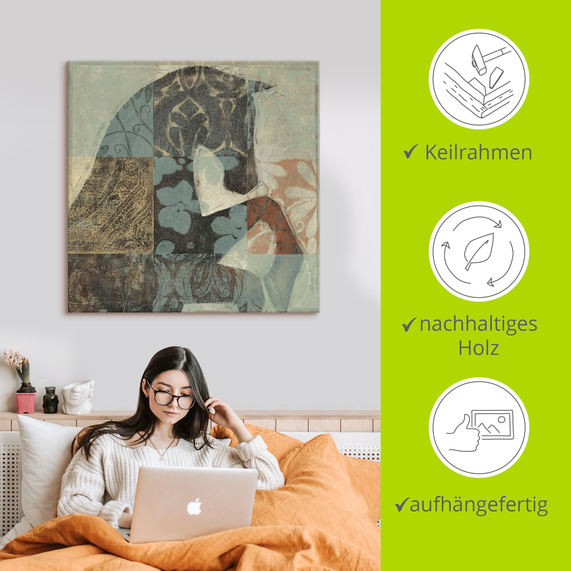 Artland Wandbild »Gemustertes Pferd II«, Haustiere, (1 St.), als Leinwandbild, Poster in verschied. Größen