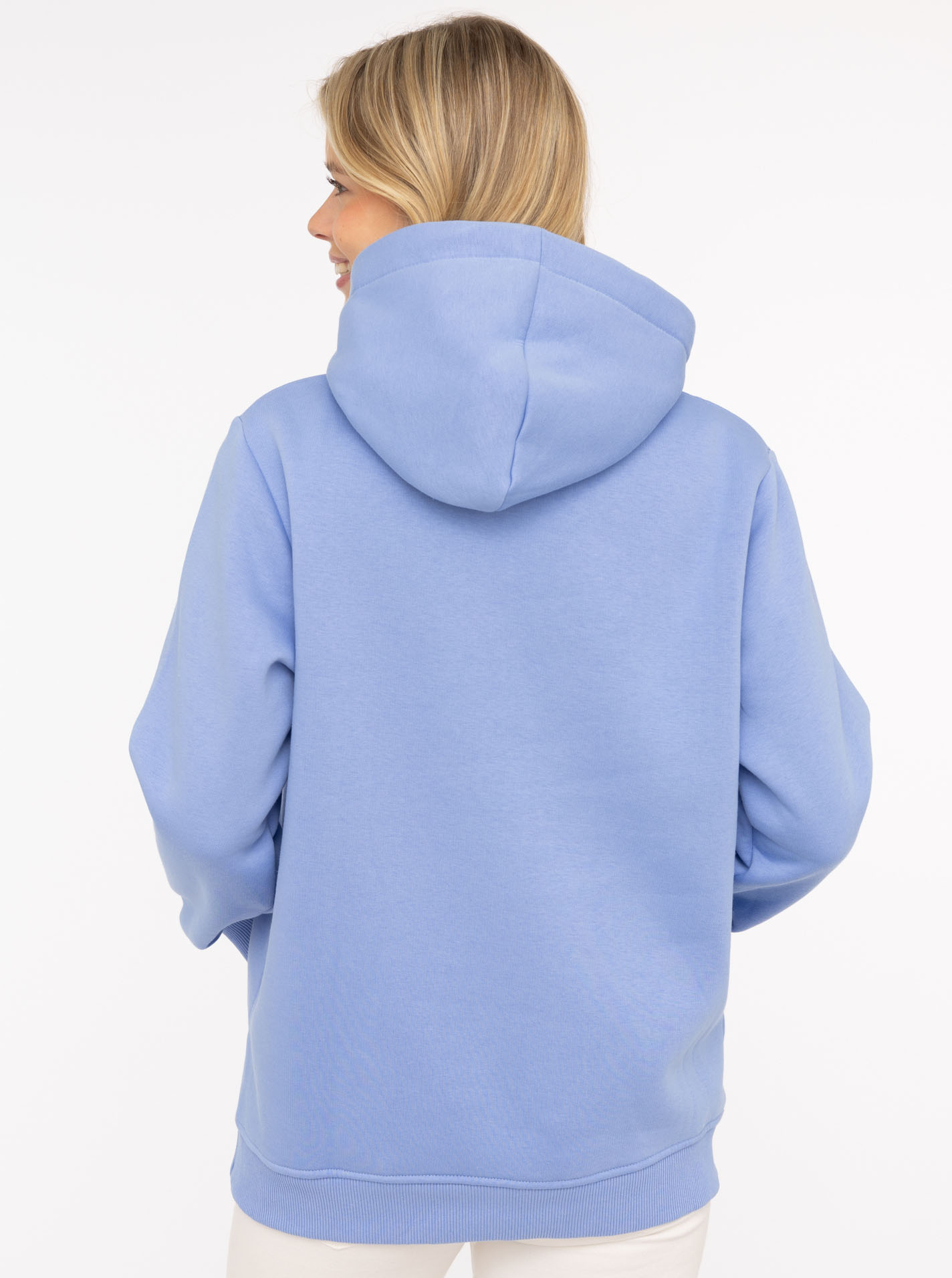 Thumbnail - Zwillingsherz Hoodie ""Auszeit"" mit gestickter "Auszeit"-Botschaft, Kapuze mit Kordelzug,Tasche vorne