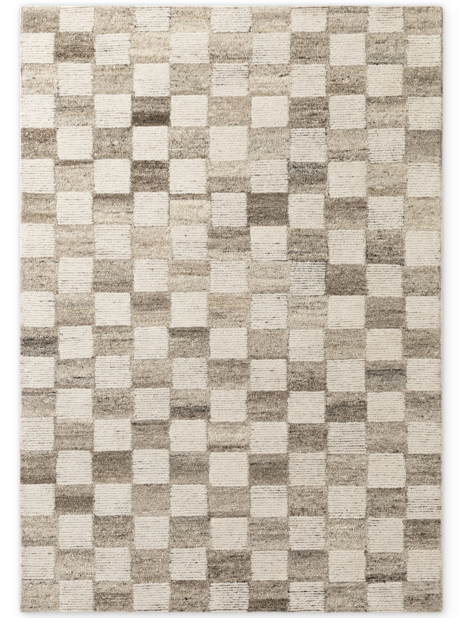 vikosa Wollteppich "Quadra" rechteckig 15 mm Höhe Handgemacht, Kariert, Kar günstig online kaufen