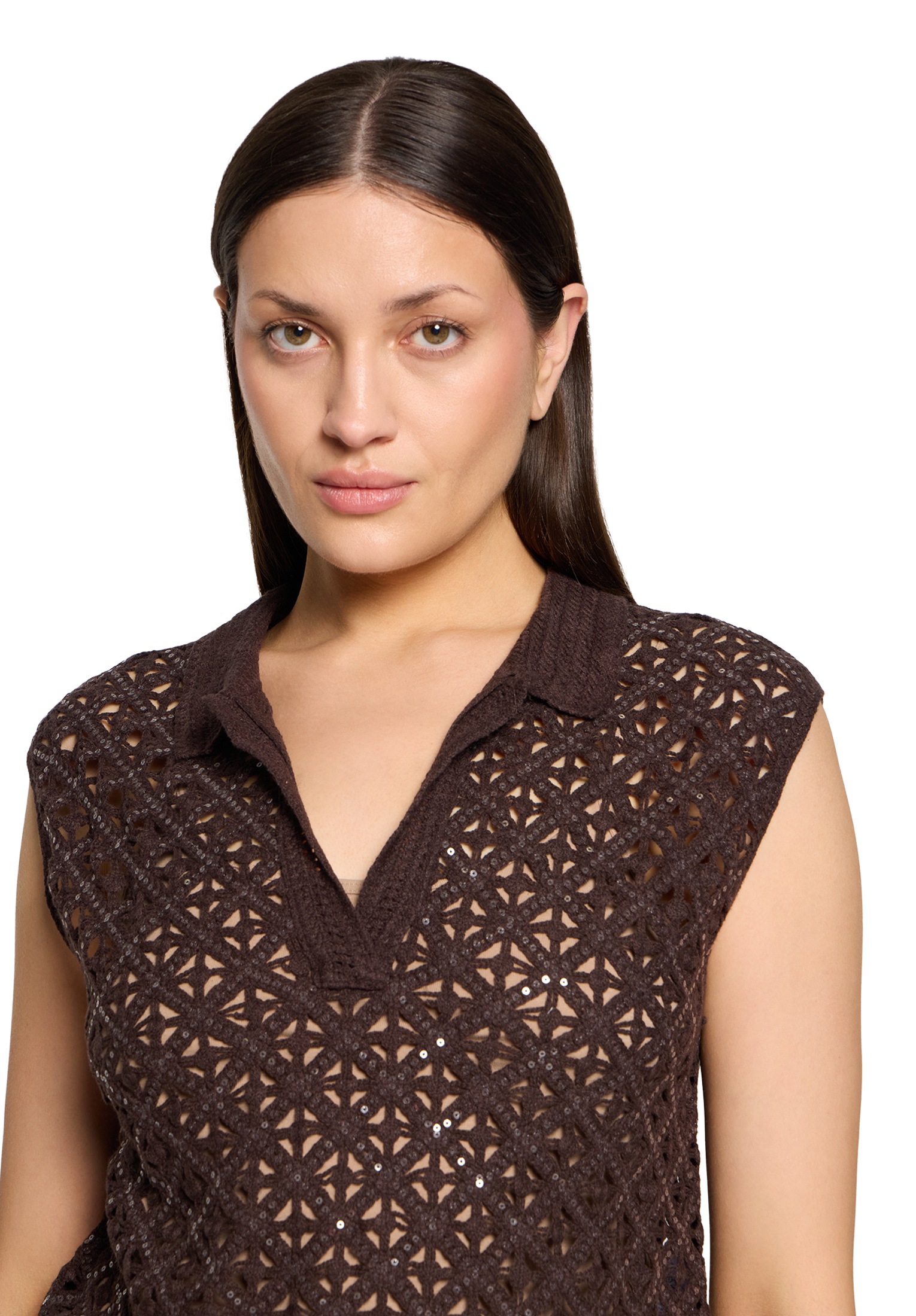 Cartoon Kurzarmshirt »Damen mit V-Ausschnitt« 1