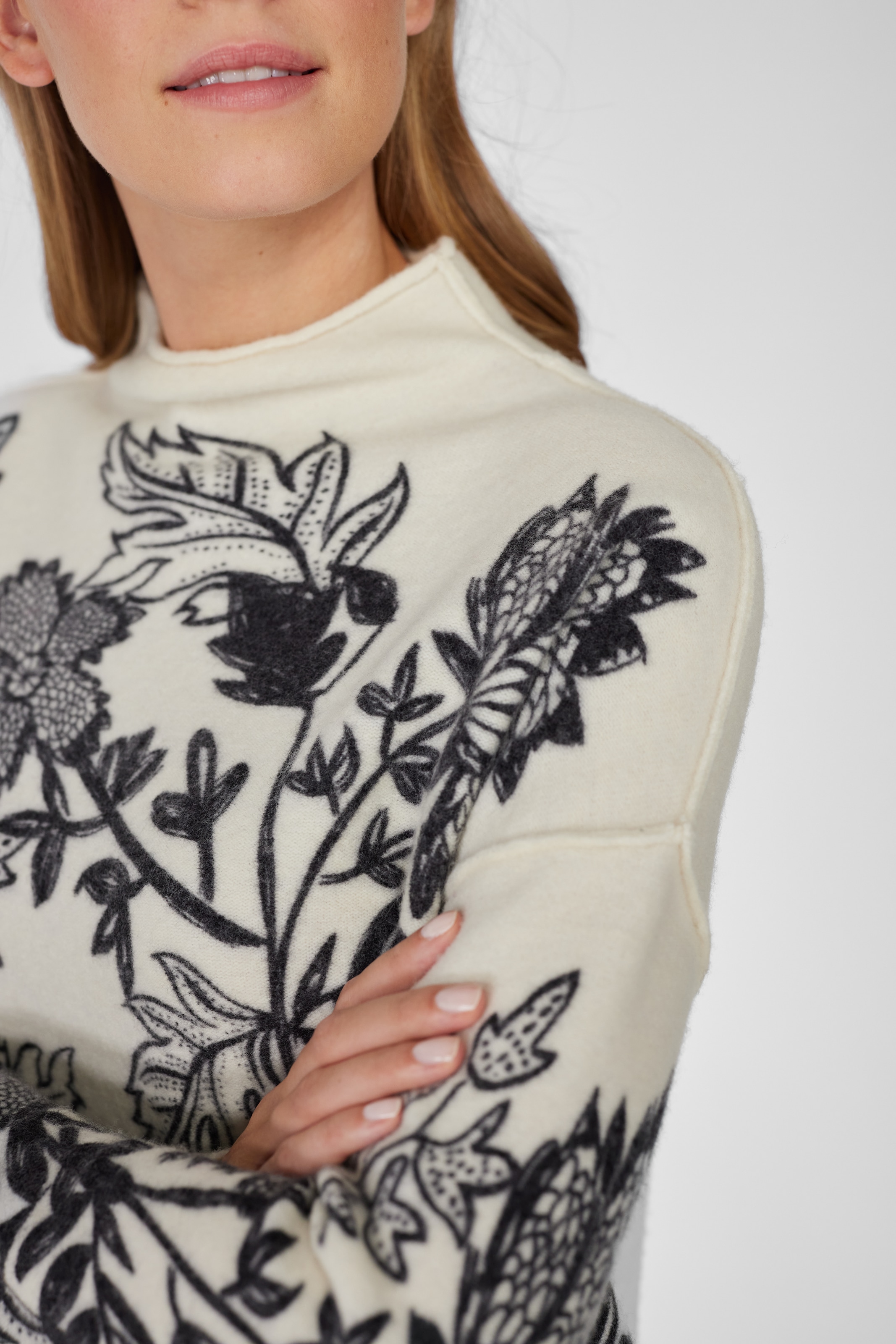 Lieblingsstück Strickpullover mit Blumendruck BAUR online | bestellen »AniL«