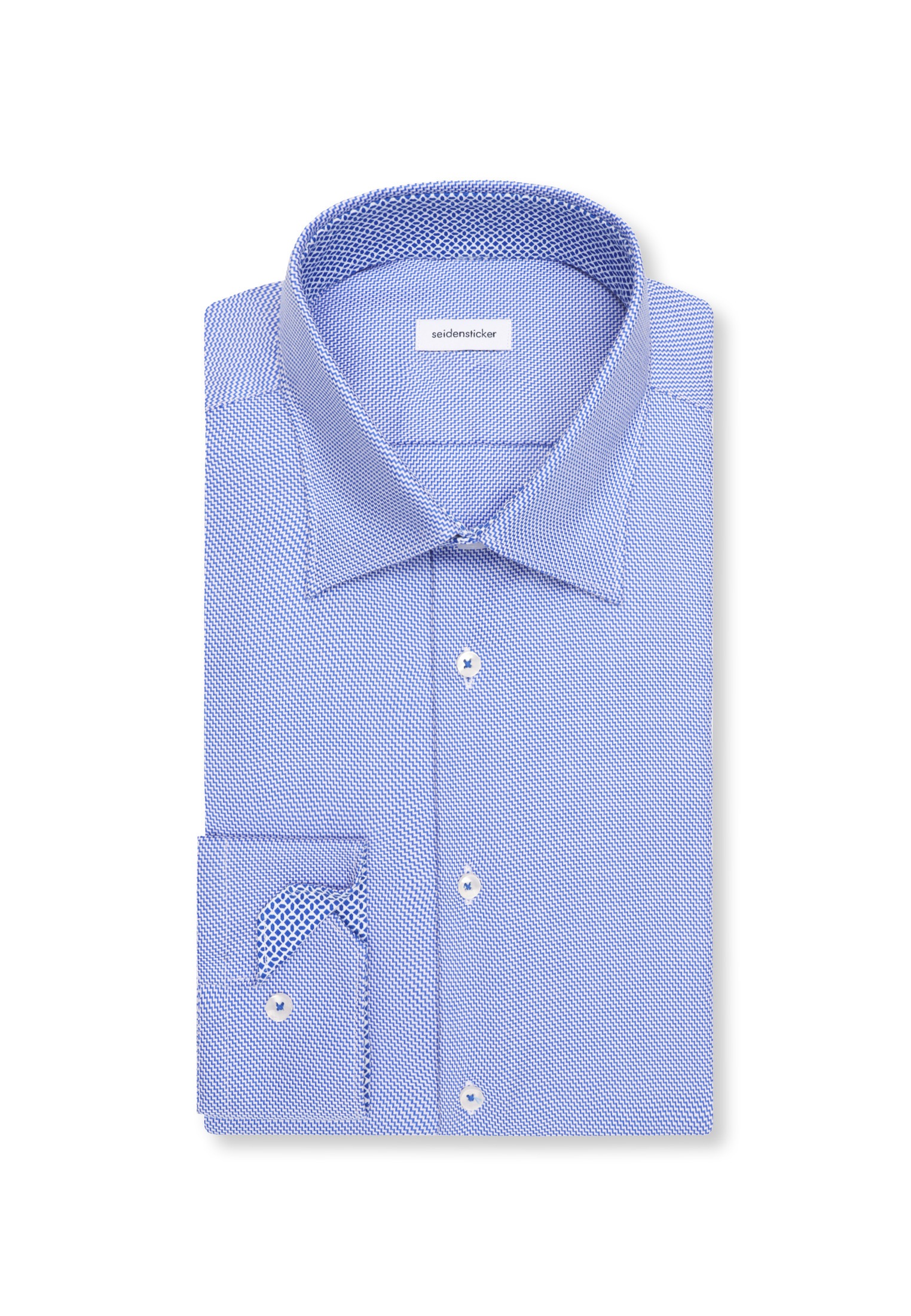 seidensticker Businesshemd »Schwarze Rose« Slim 1/1 Covered-Button-Down-Kragen Struktur