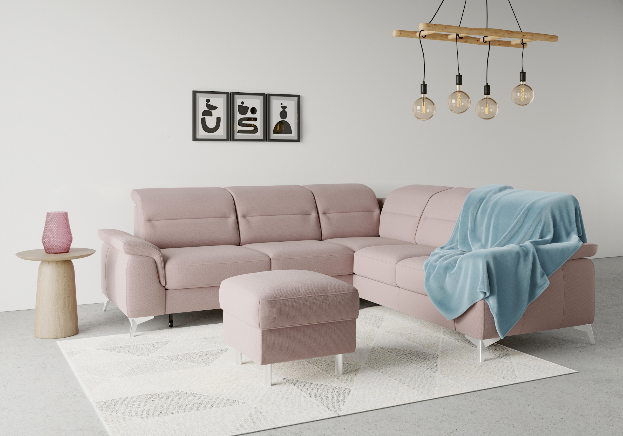 sit&more Ecksofa "Sinatra L-Form" optional mit Kopfteilverstellung und Armteilfunktion