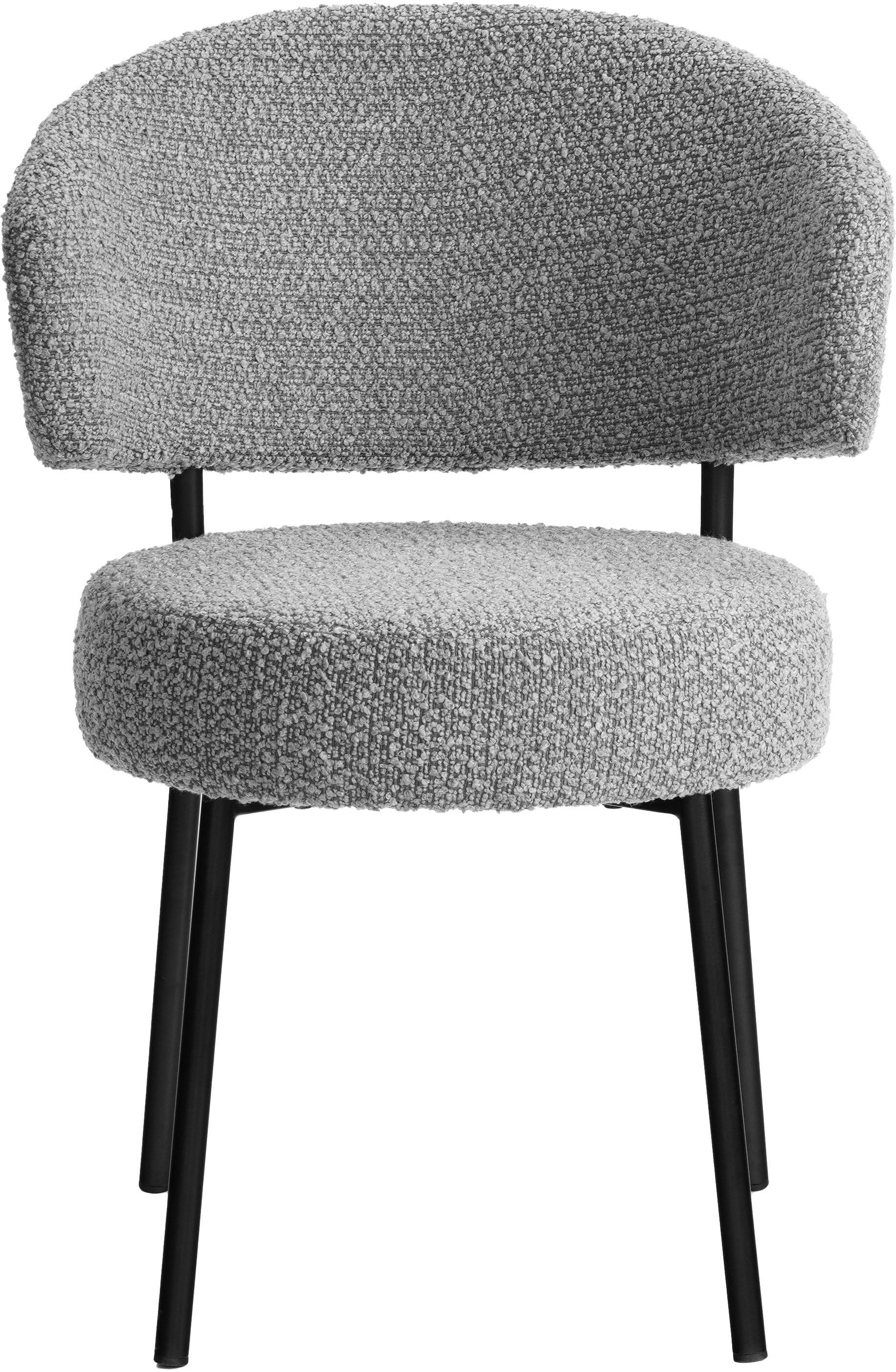 LeGer Home by Lena Gercke Esszimmerstuhl »Sölve«, (Set), 2 St., Boucle Bezugsstoff, Metallgestell, Sitztiefe 48 cm