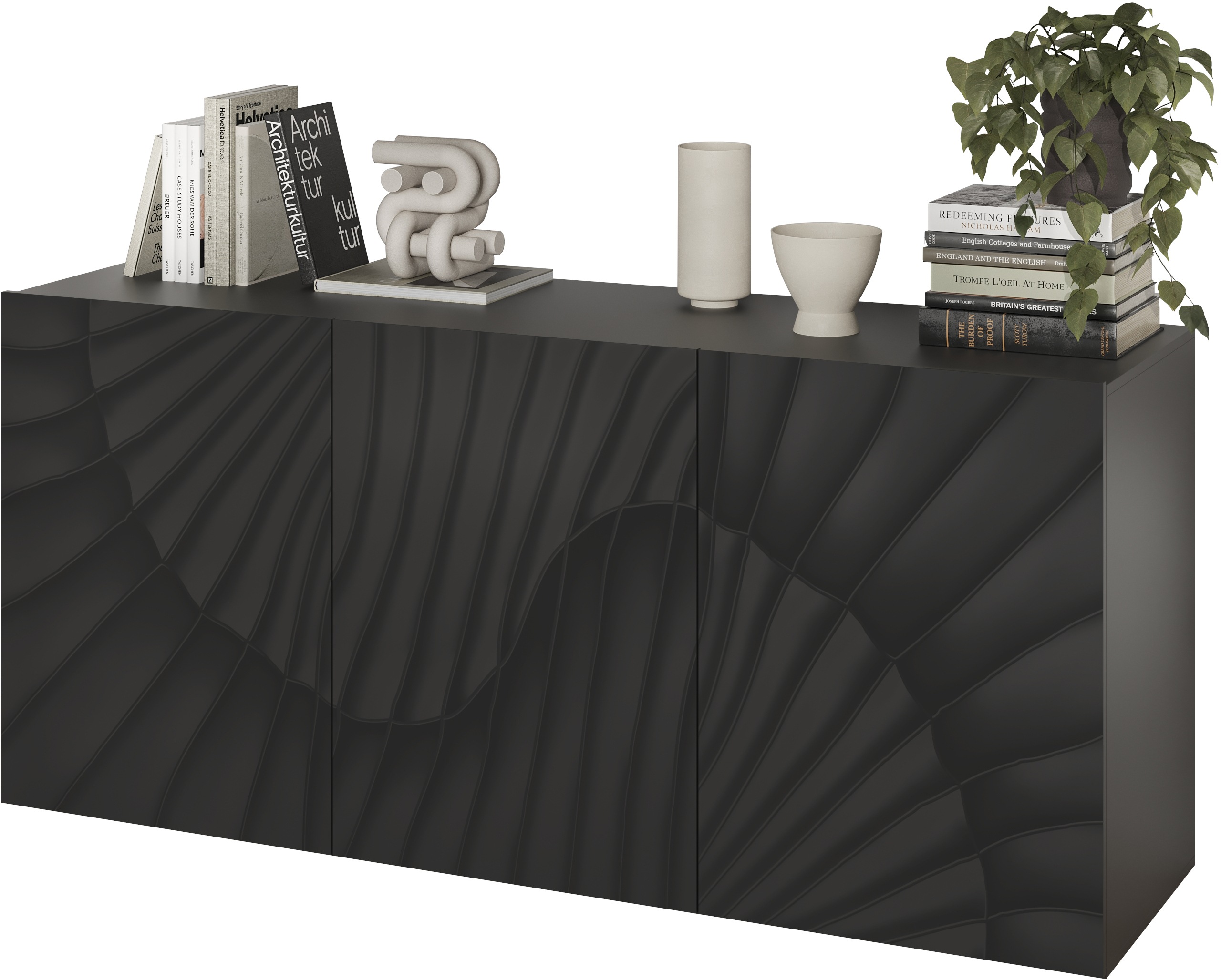 Thumbnail - INOSIGN Sideboard "Snake Breite 181 cm, moderne Kommode mit 3 Türen", Anrichte mit viel Stauraum, Front mit besonderem S...