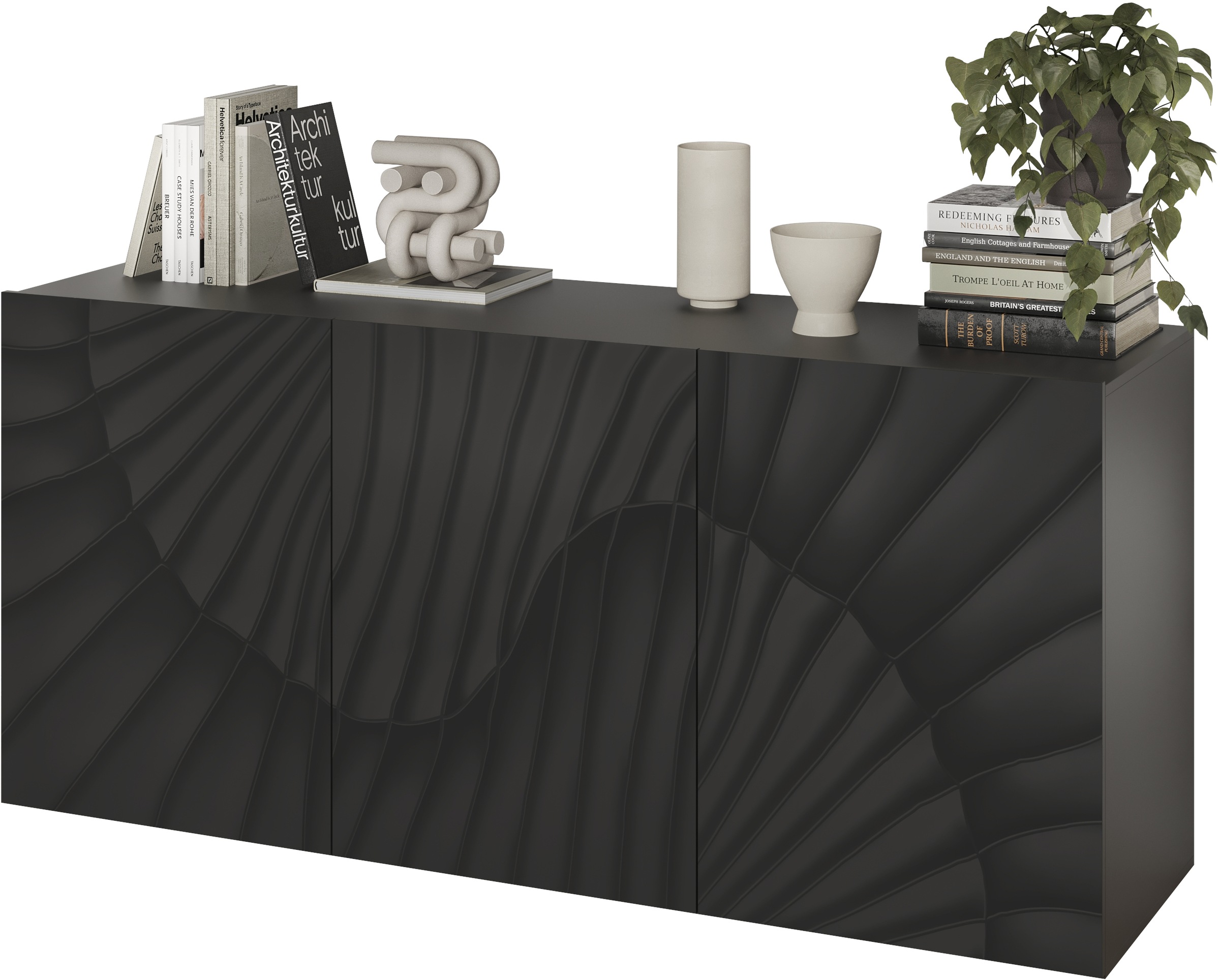 Thumbnail - OTTO home Sideboard "Snake, Kommode, Anrichte, Stauraummöbel Breite 181 cm, Siebdruck-Front" moderne Wohnmöbel, 3 Türen,...