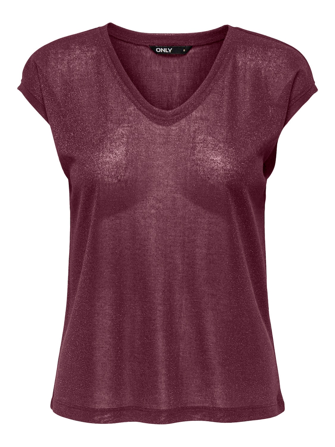 ONLY Kurzarmshirt "ONLSILVERY S/S V NECK LUREX TOP JRS NOOS" günstig online kaufen