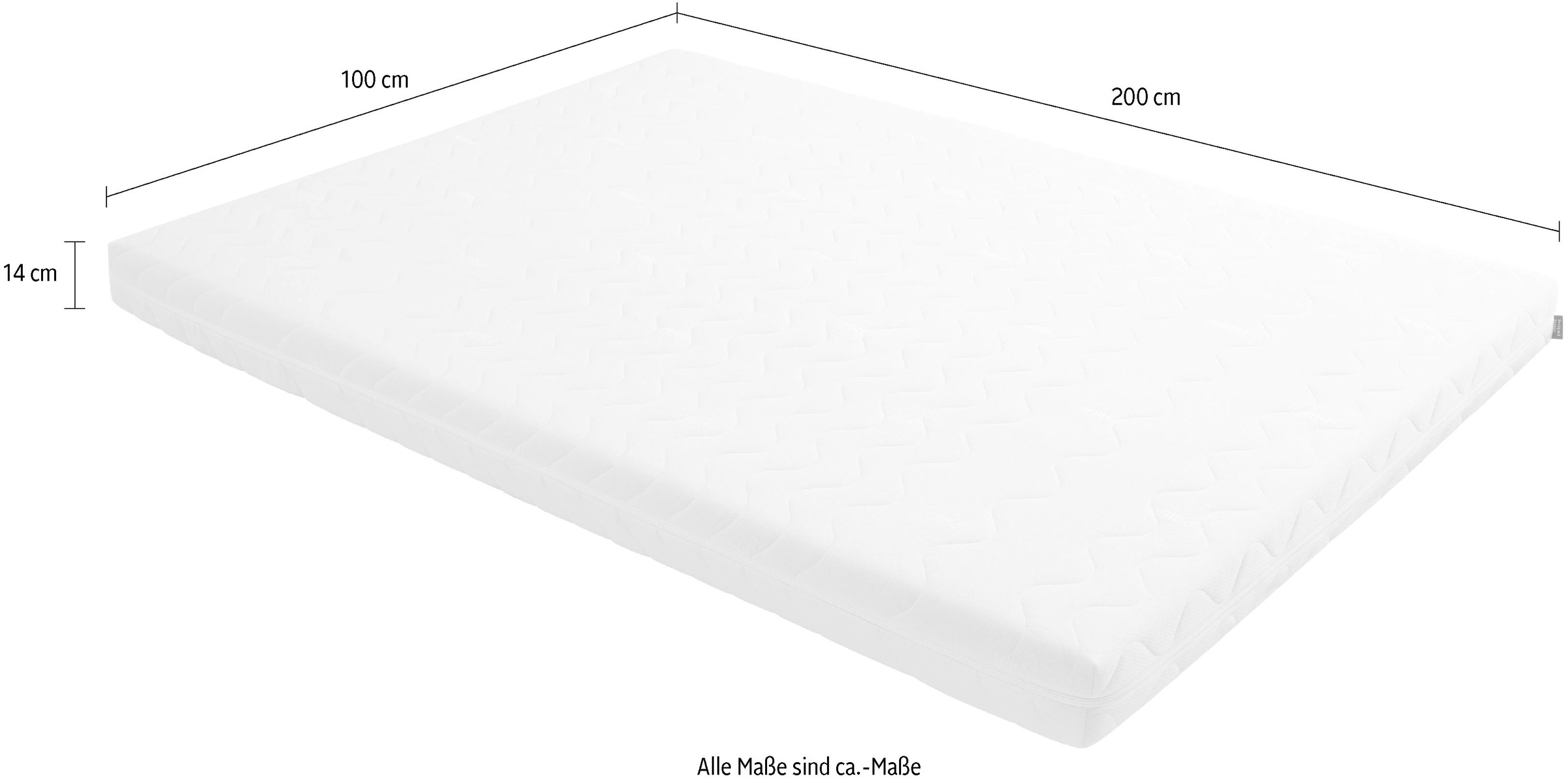 PAIDI Kaltschaummatratze »Mehrzonen Airwell® Drell, 7-Zonen Wendematratze mit Gel-Schaumlage« 14 cm hoch Verschiedene Größen, Cremefarben, H2, 60°C waschbarer Bezug, 1 Stk. tlg. Kinder- und Jugendseite, atmungsaktiv, strapazierfähig, Mischgewebe
