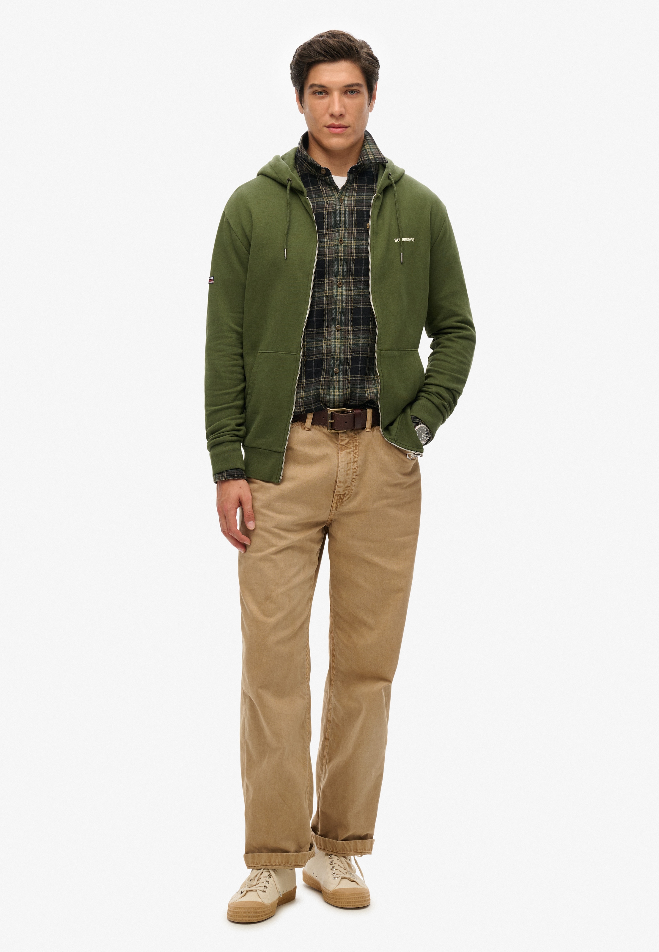 Superdry Kapuzensweatjacke »PLAIN ZIP HOOD«