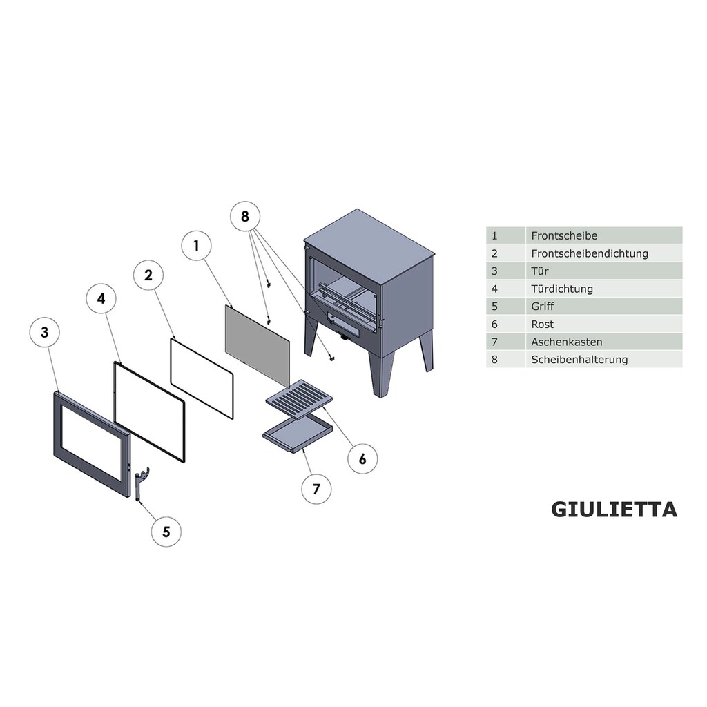 Panadero Kaminofen »Kaminofen Giulietta Ecodesign«