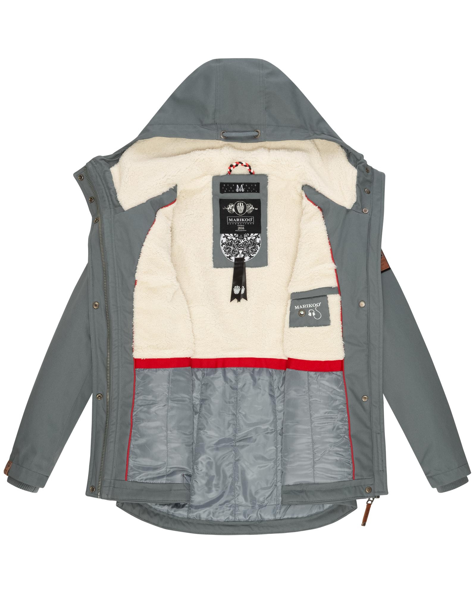 Marikoo Winterjacke »Bikoo«, mit Kapuze, sportliche Damen Outdoor Baumwolljacke mit Kapuze