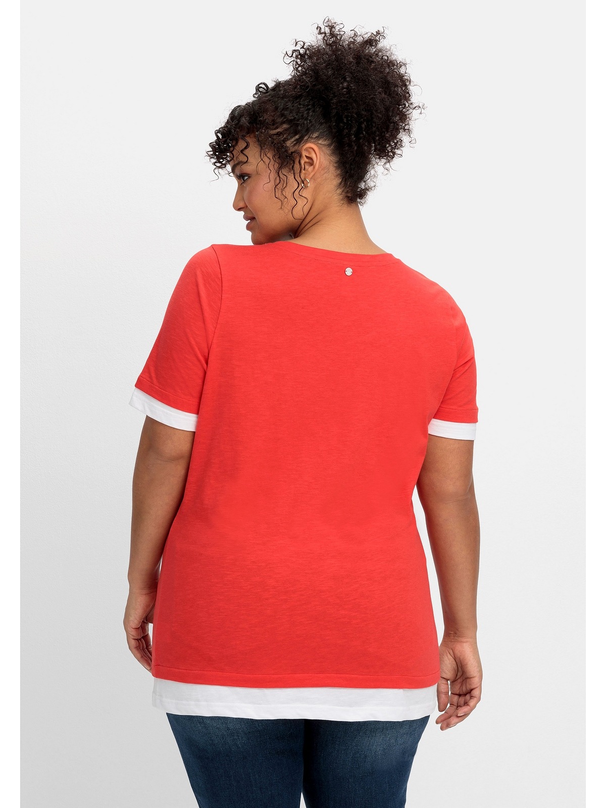 Sheego 2-in-1-Shirt | »Große V-Ausschnitt mit kaufen BAUR in Größen«, 2-in-1-Optik