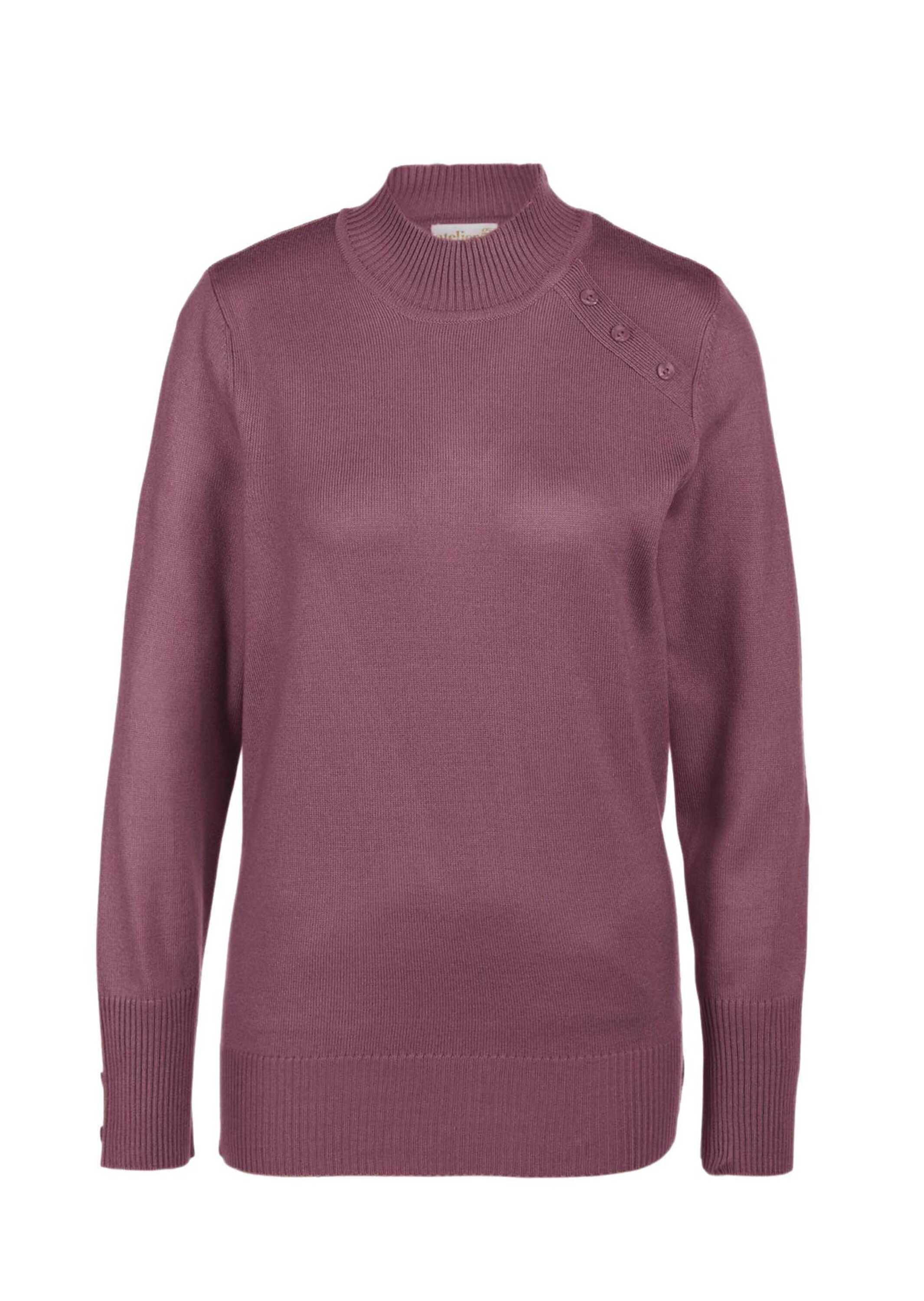 GOLDNER Strickpullover "Kurzgröße Pflegeleichter Pullover mit Stehbundkragen" Mit liebevollen Details gearbeitet