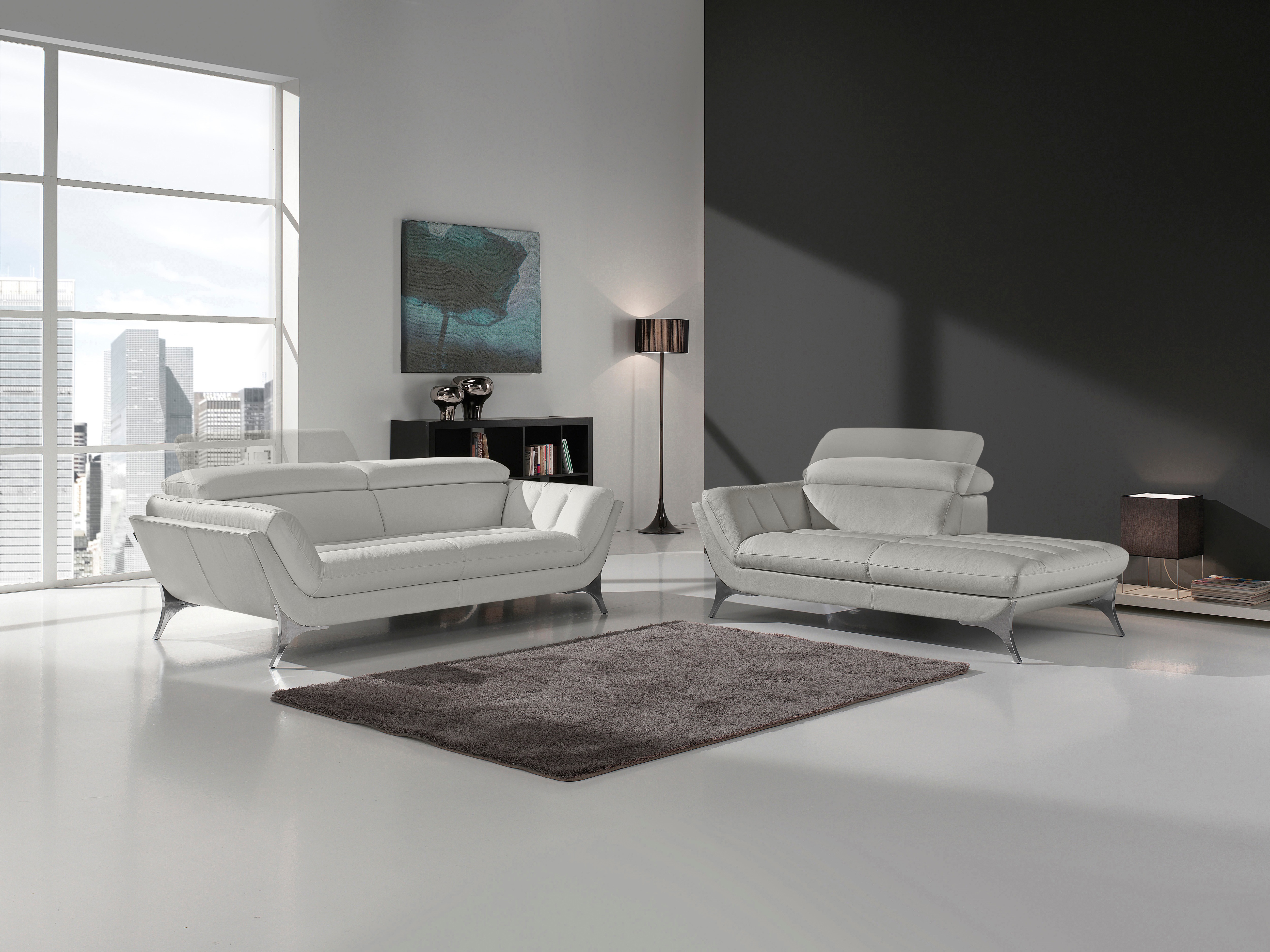 Thumbnail - Egoitaliano 2,5-Sitzer "Sueli, extravagantes Design und erstklassiger Sitzkomfort," Bezug Leder, inklusive Kopfteilverst...