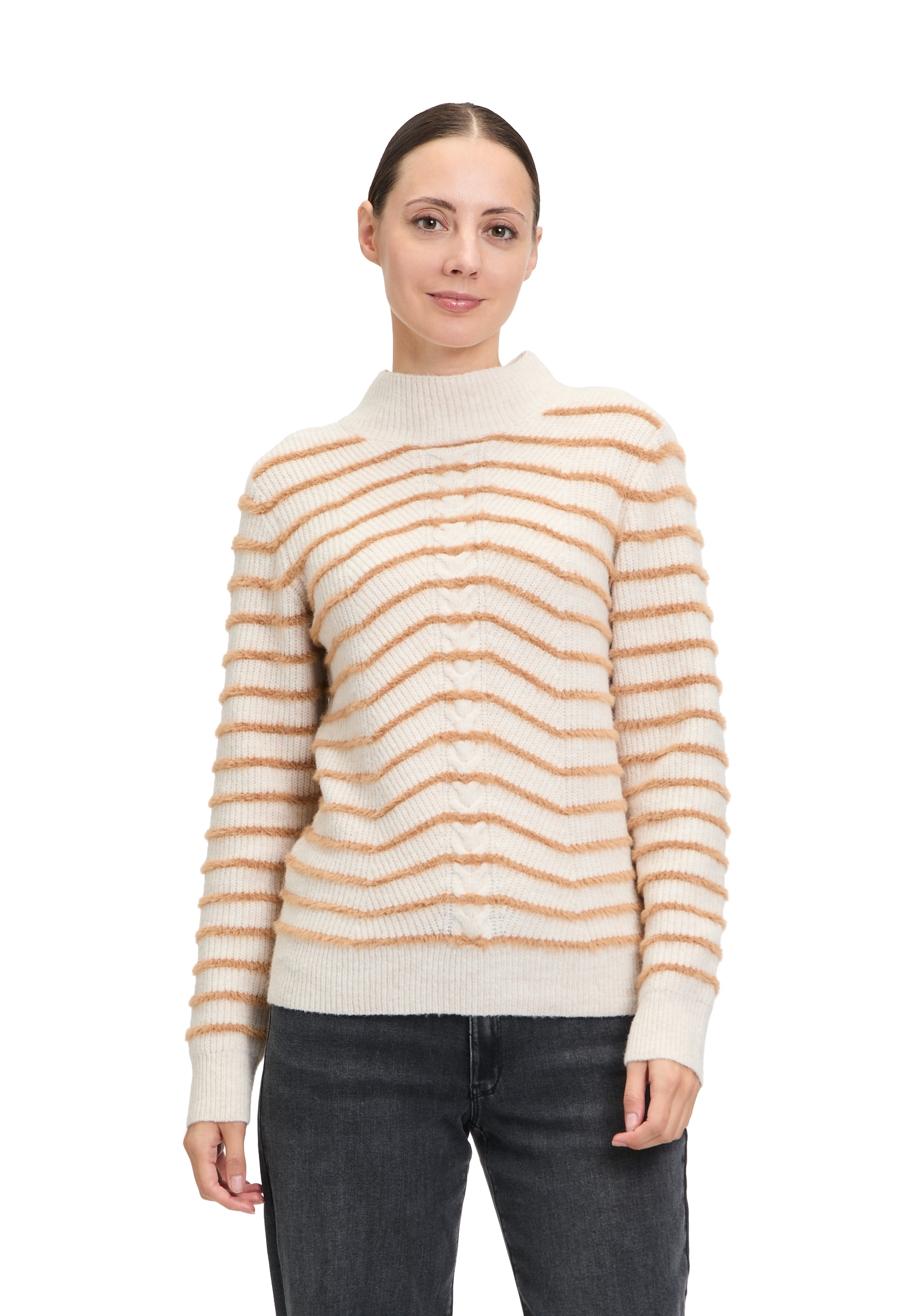 Betty&Co Strickpullover »Betty & Co Strickpullover mit Rundhalsausschnitt«, Struktur